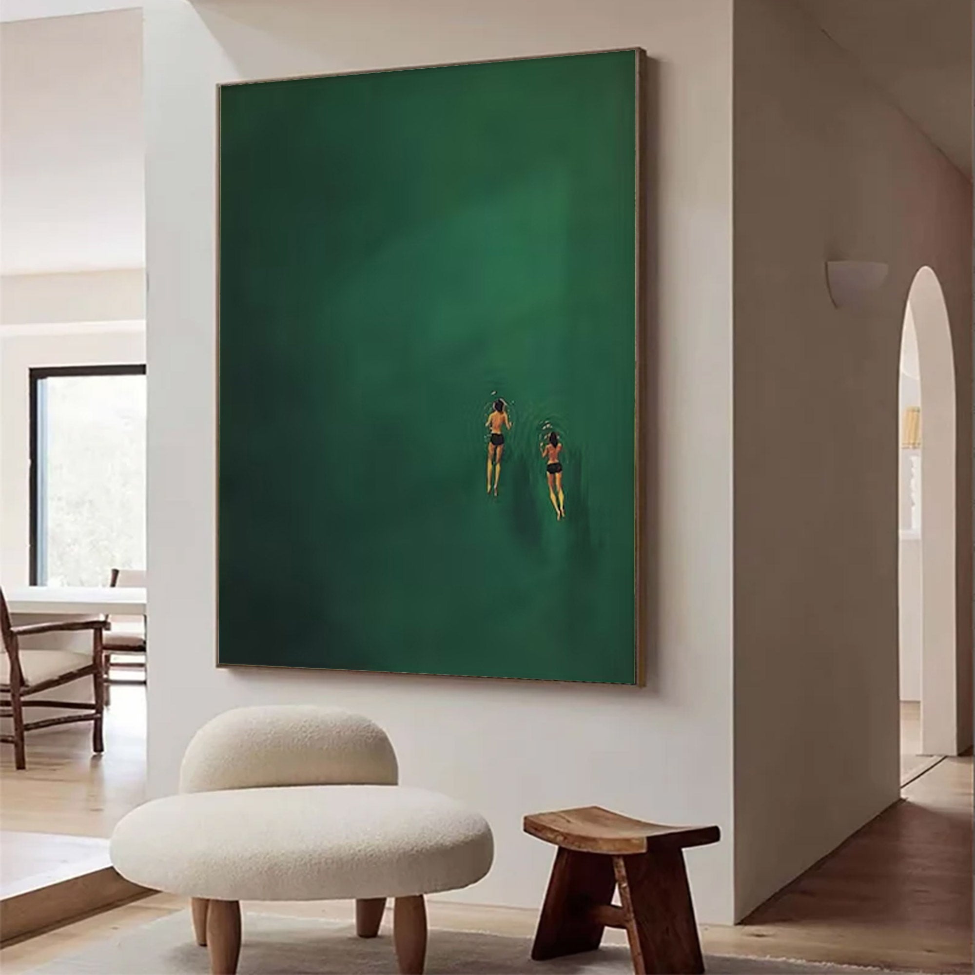 Large Tranquil Swimmers Art Painting | MuroArt #WG 099