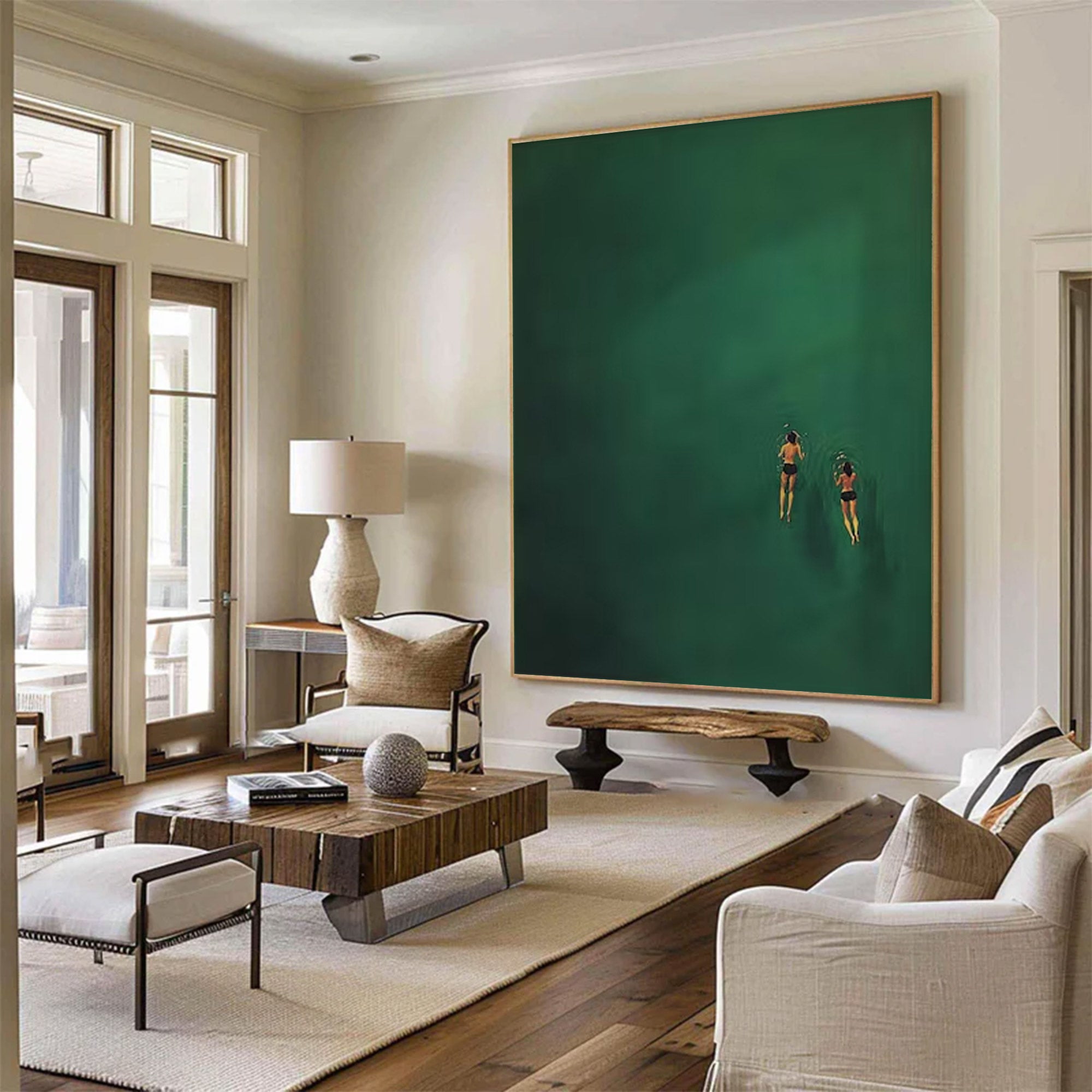 Large Tranquil Swimmers Art Painting | MuroArt #WG 099