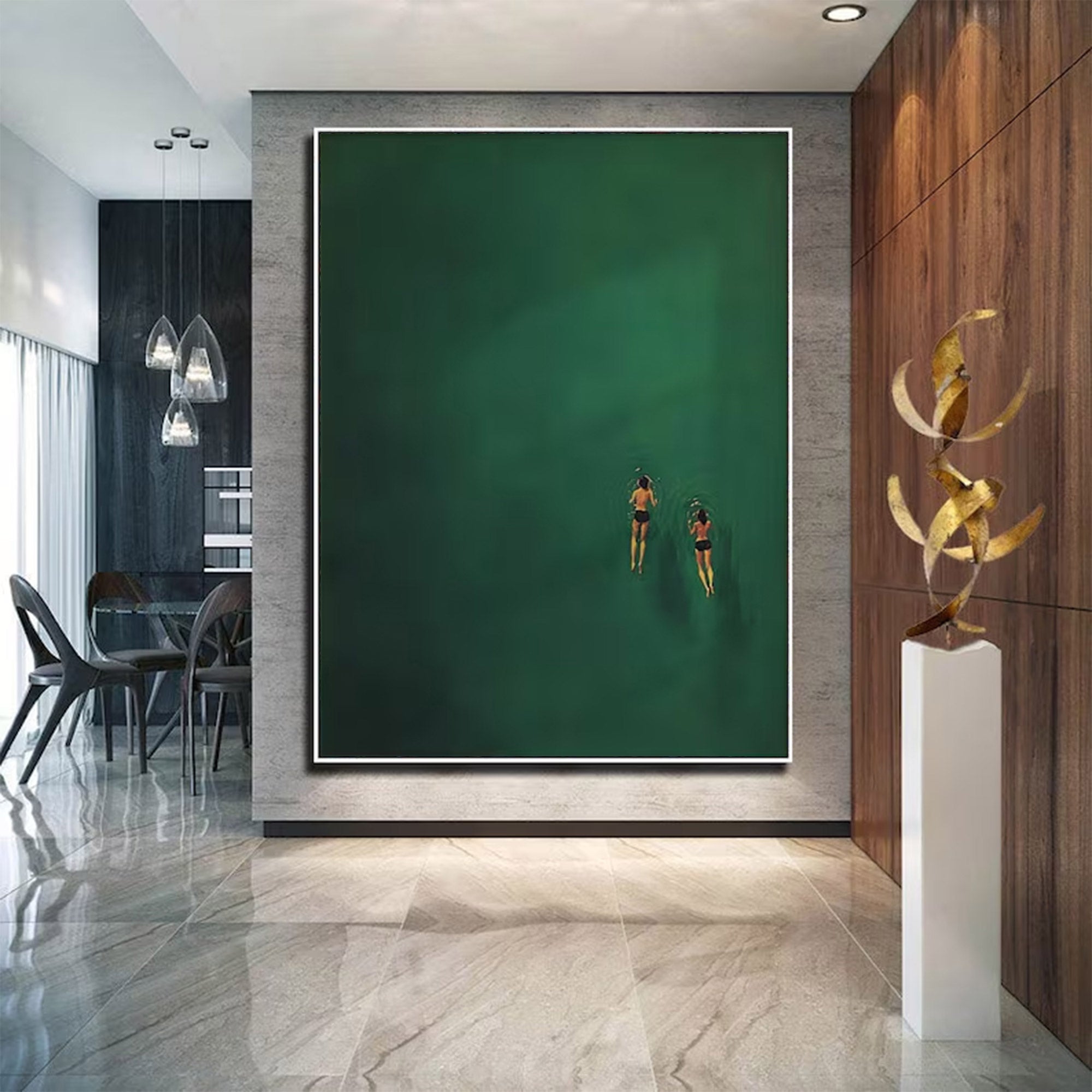Large Tranquil Swimmers Art Painting | MuroArt #WG 099