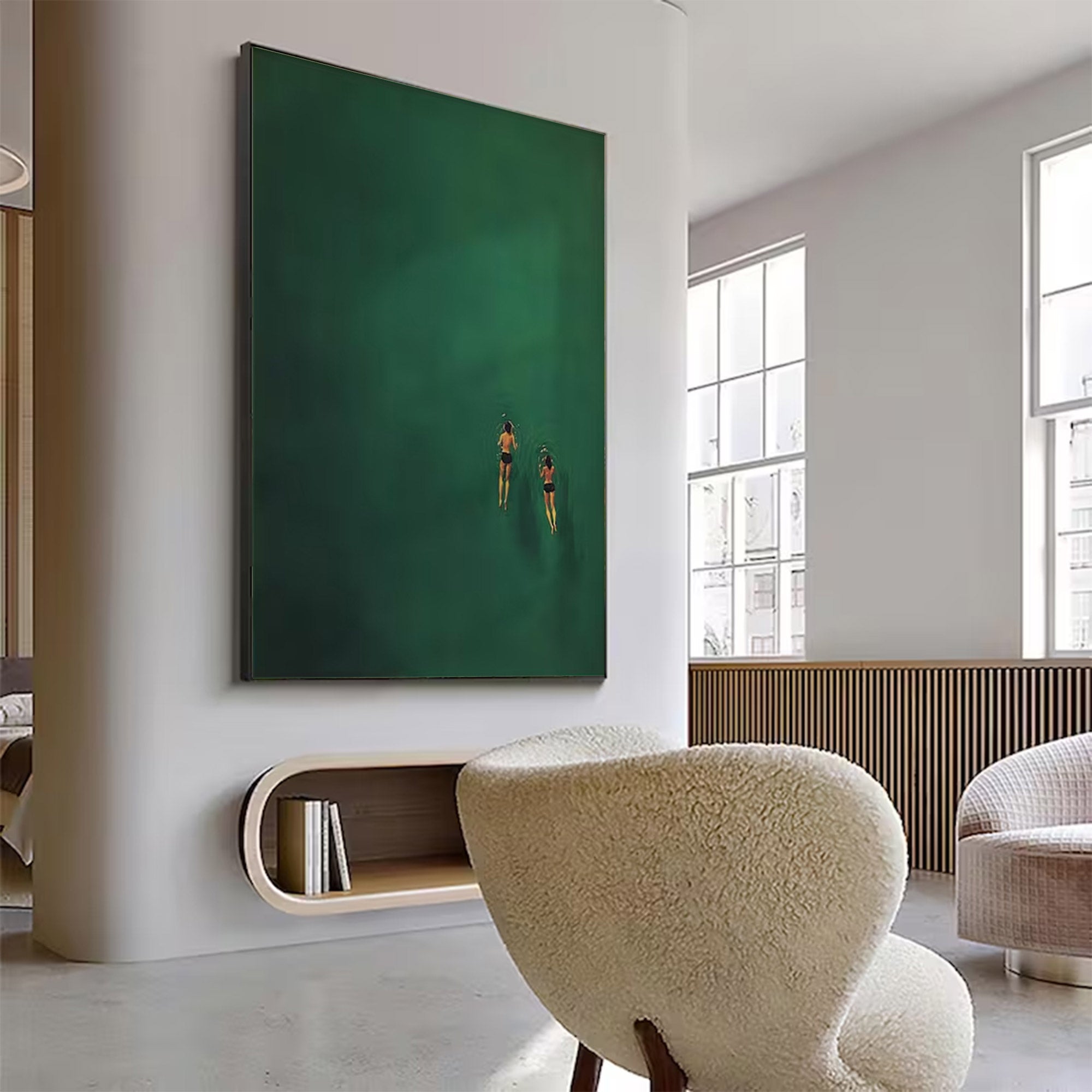 Large Tranquil Swimmers Art Painting | MuroArt #WG 099