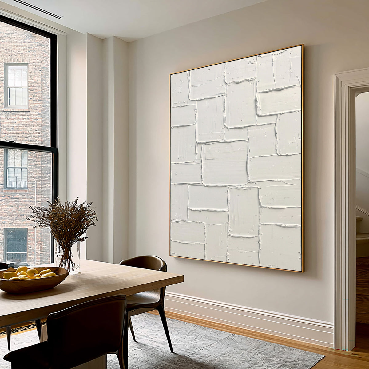 A Study In Layered Geometry Large White Abstract Textured Wall Art Sculptural Relief Modern Interior