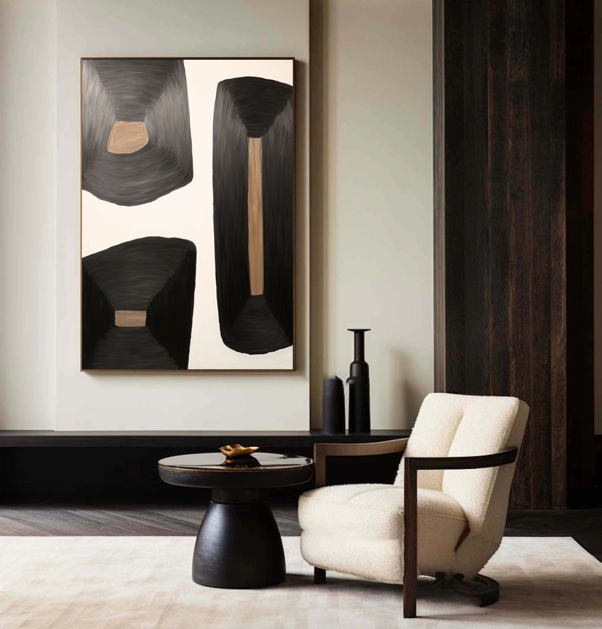 Black & White Abstract Painting #BWA 008