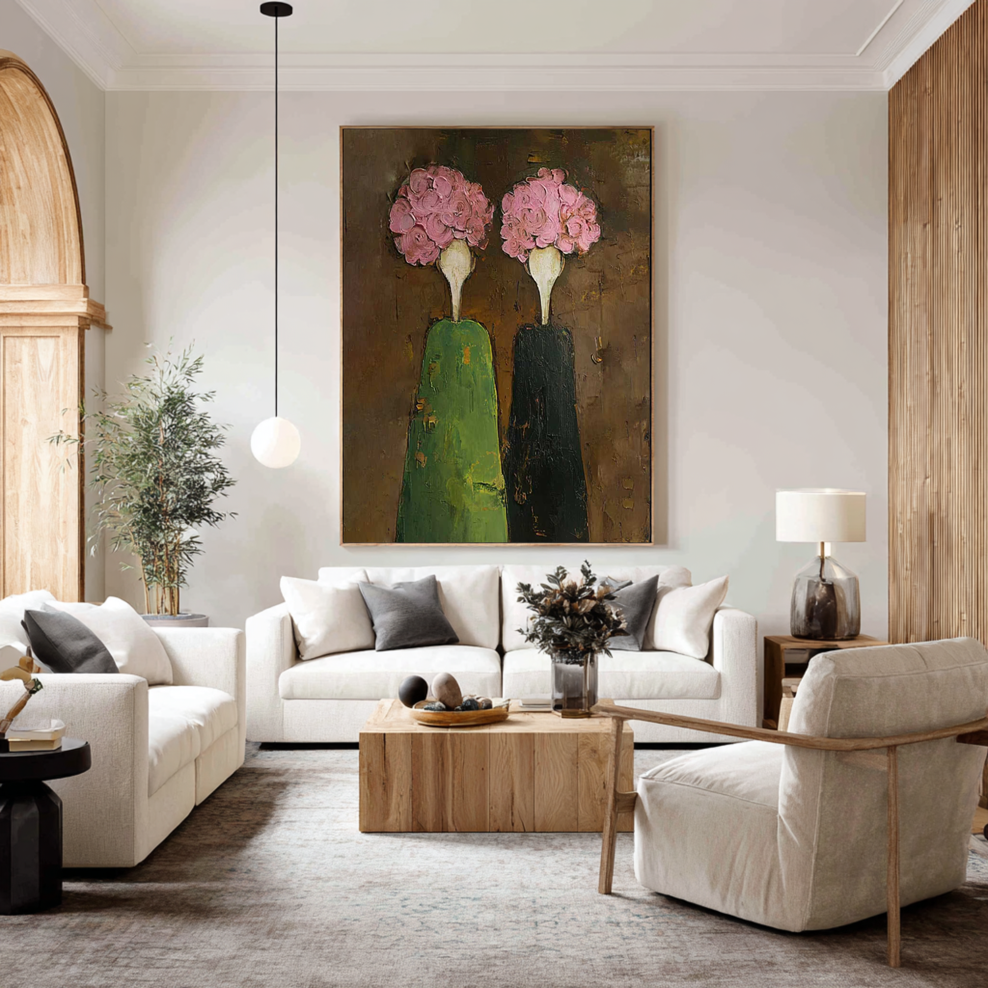 Large Contemporary Figurative Oil Painting on Canvas – Statement Wall Art for Entryway #WAC 043