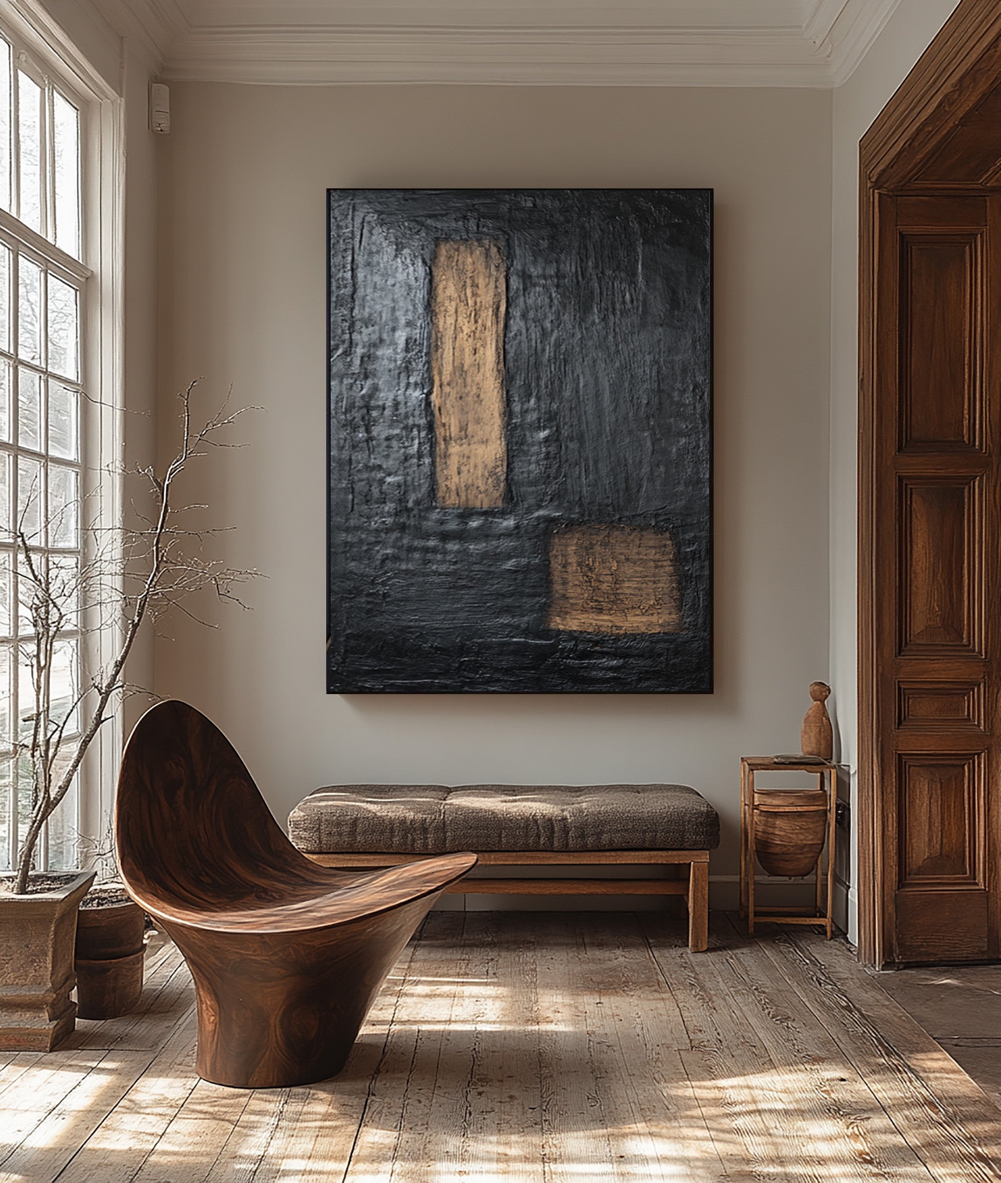 Gold and Black Artwork | Rich Textures #BBA 096