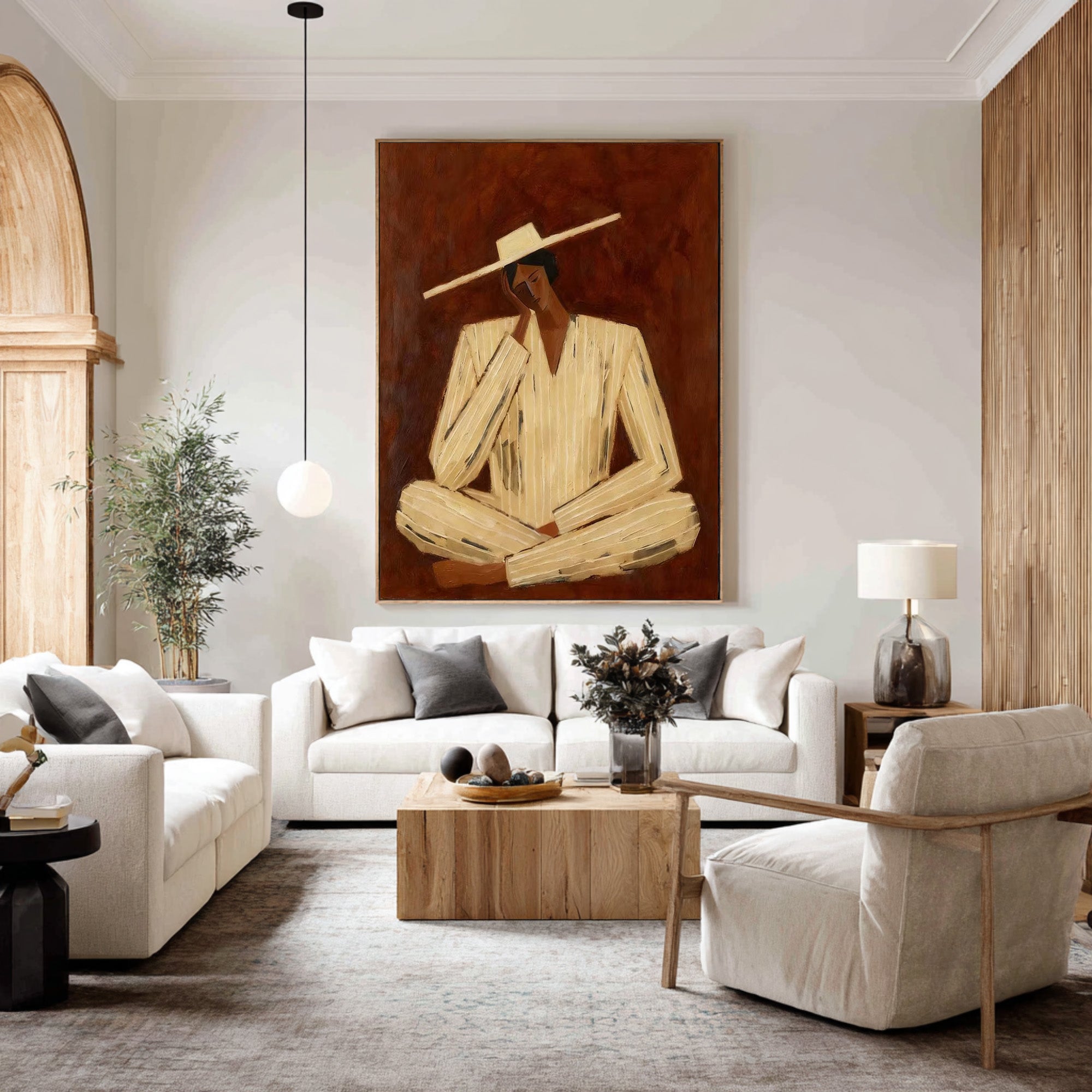Large Modern Figure Canvas Art for Contemporary Home Decor