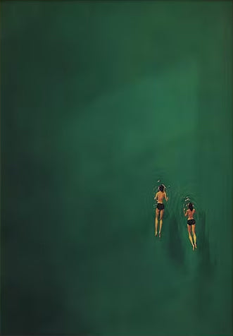 Large Tranquil Swimmers Art Painting | MuroArt #WG 099