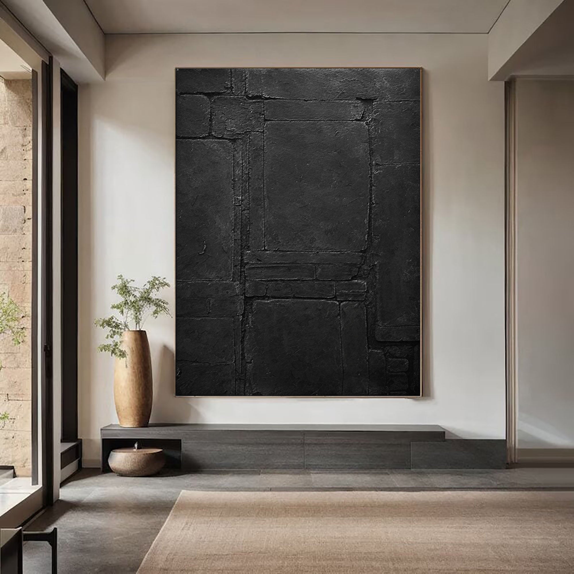 Black Minimalist Painting #BM 071