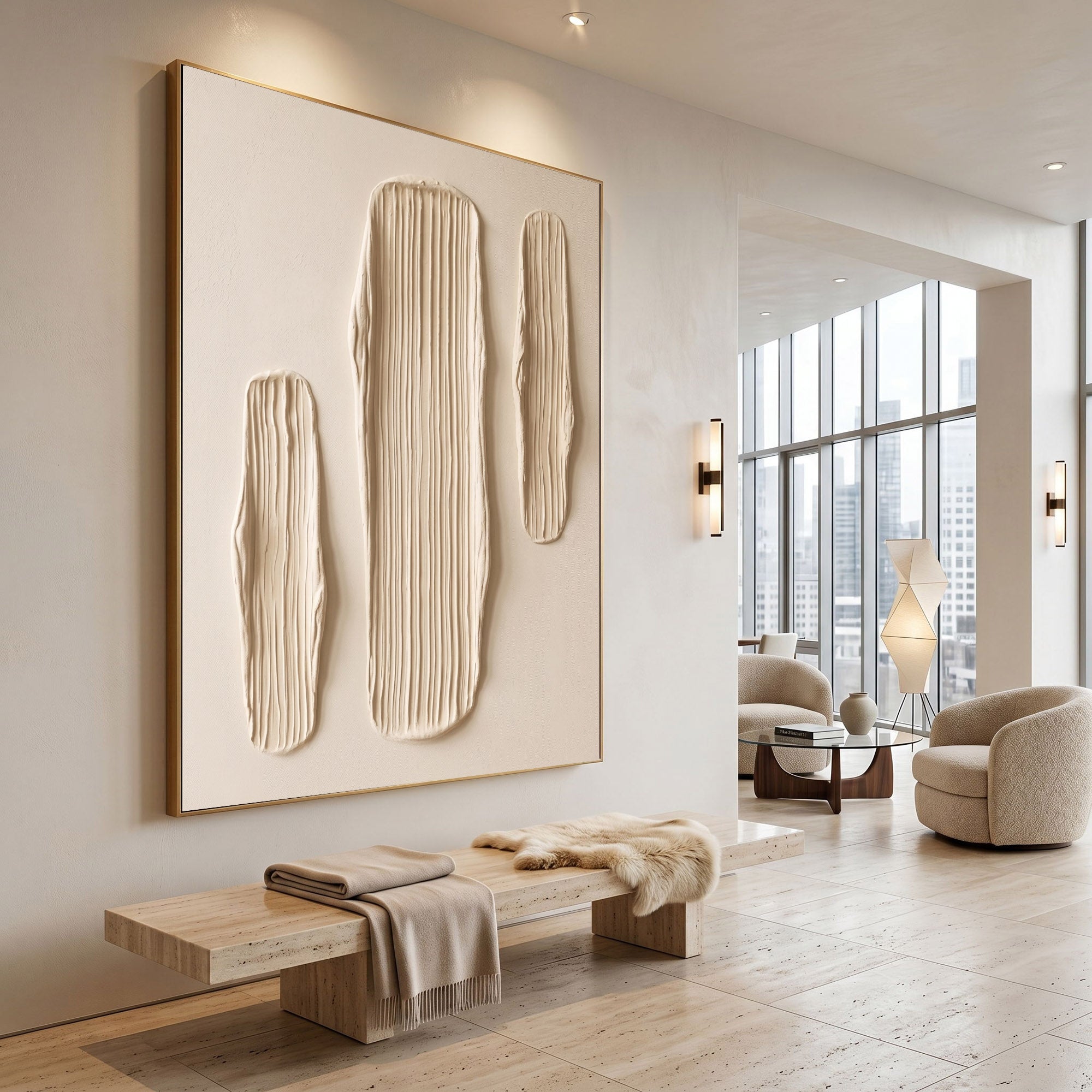 Large Textured Wall Art Contemporary Abstract Oil Painting Minimalist Modern Artwork
