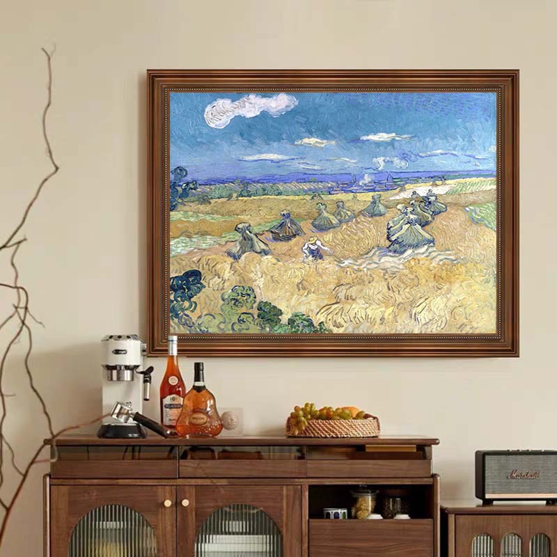 Wheat Stacks with Reaper, Vincent Van Gogh Inspired #BGA 106