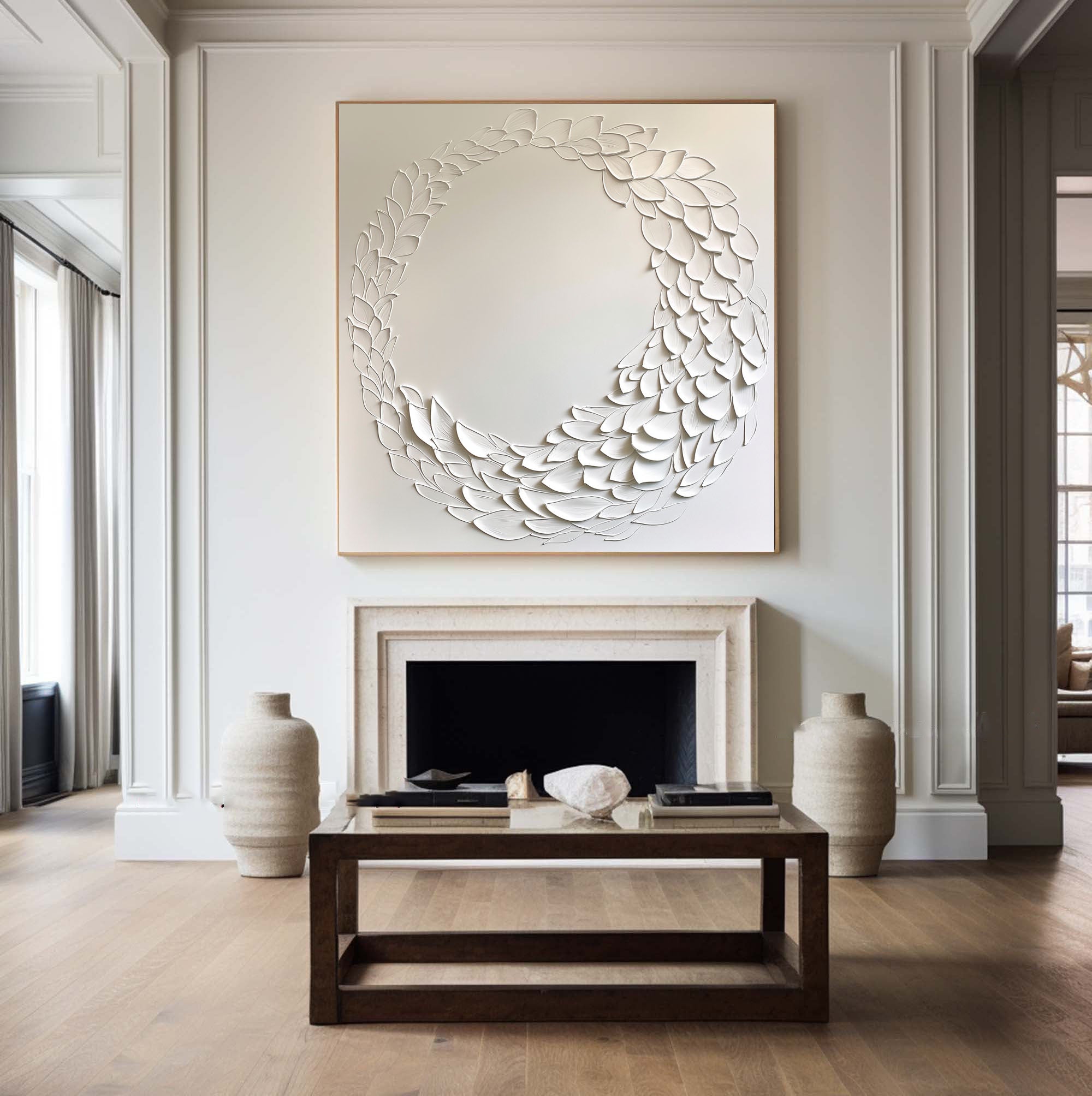 White Minimalist Painting #WM 032