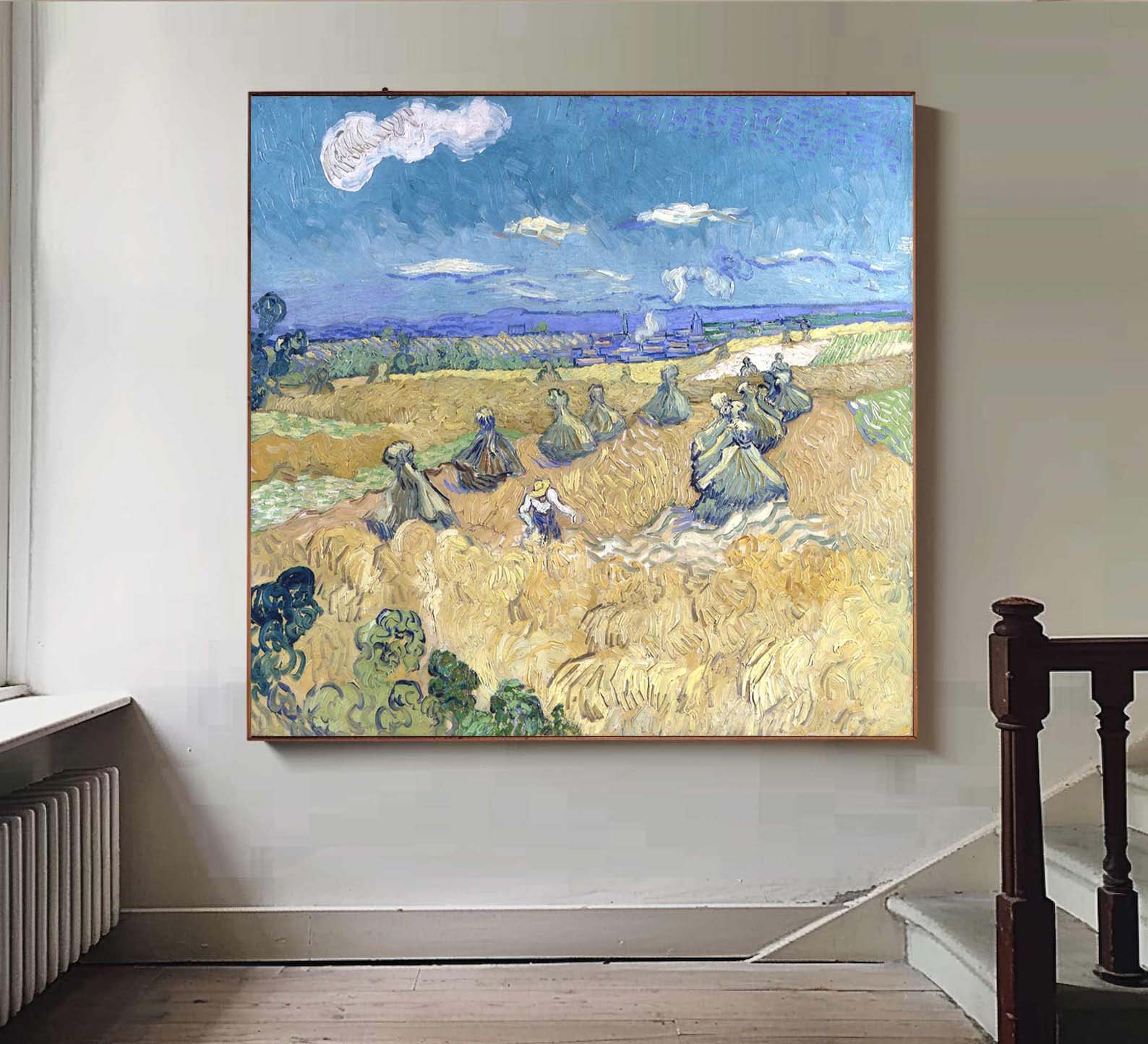Wheat Stacks with Reaper, Vincent Van Gogh Inspired #BGA 106