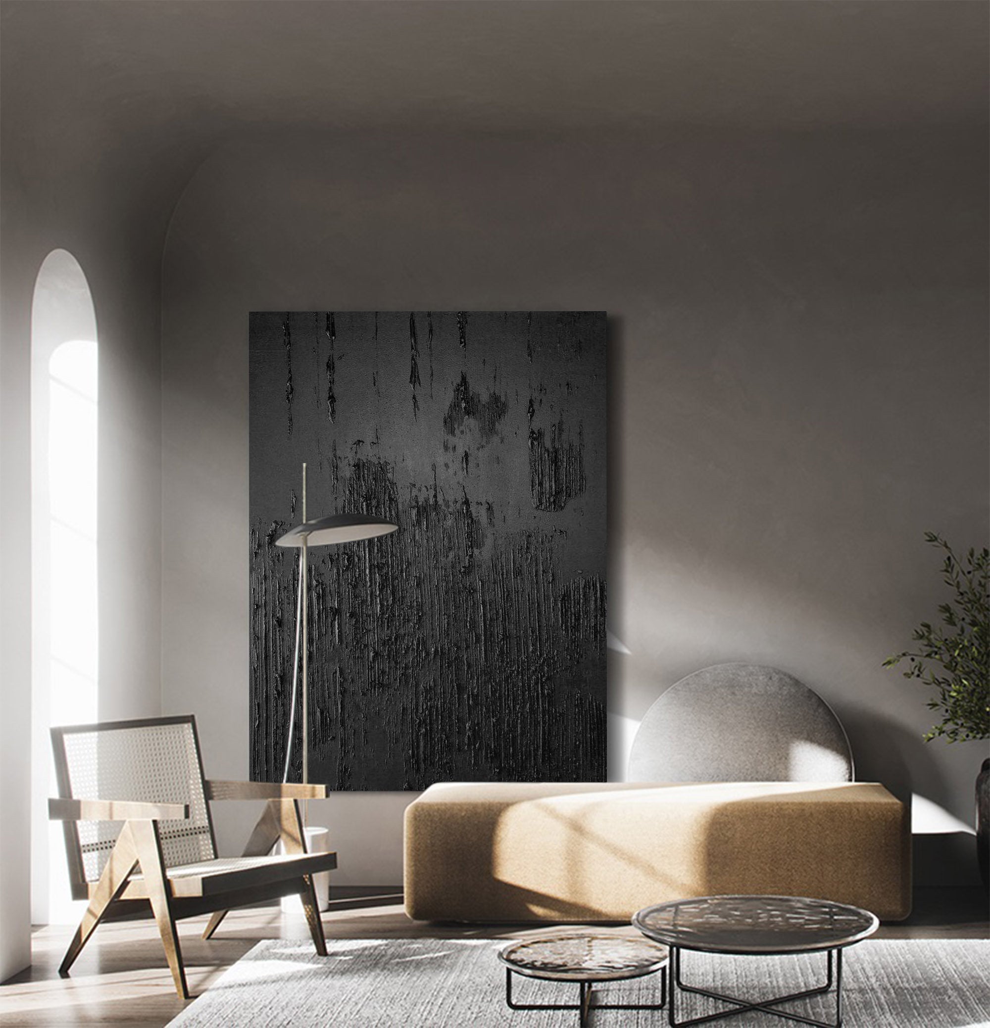 Black Minimalist Painting #BM 032