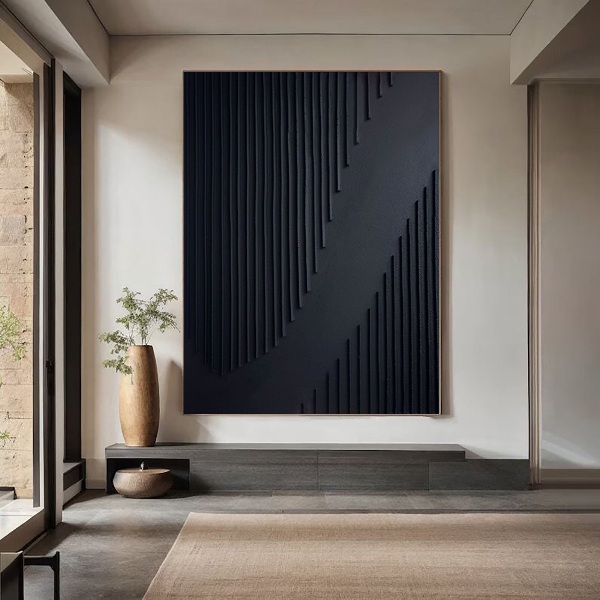 Black Minimalist Painting #BM 070