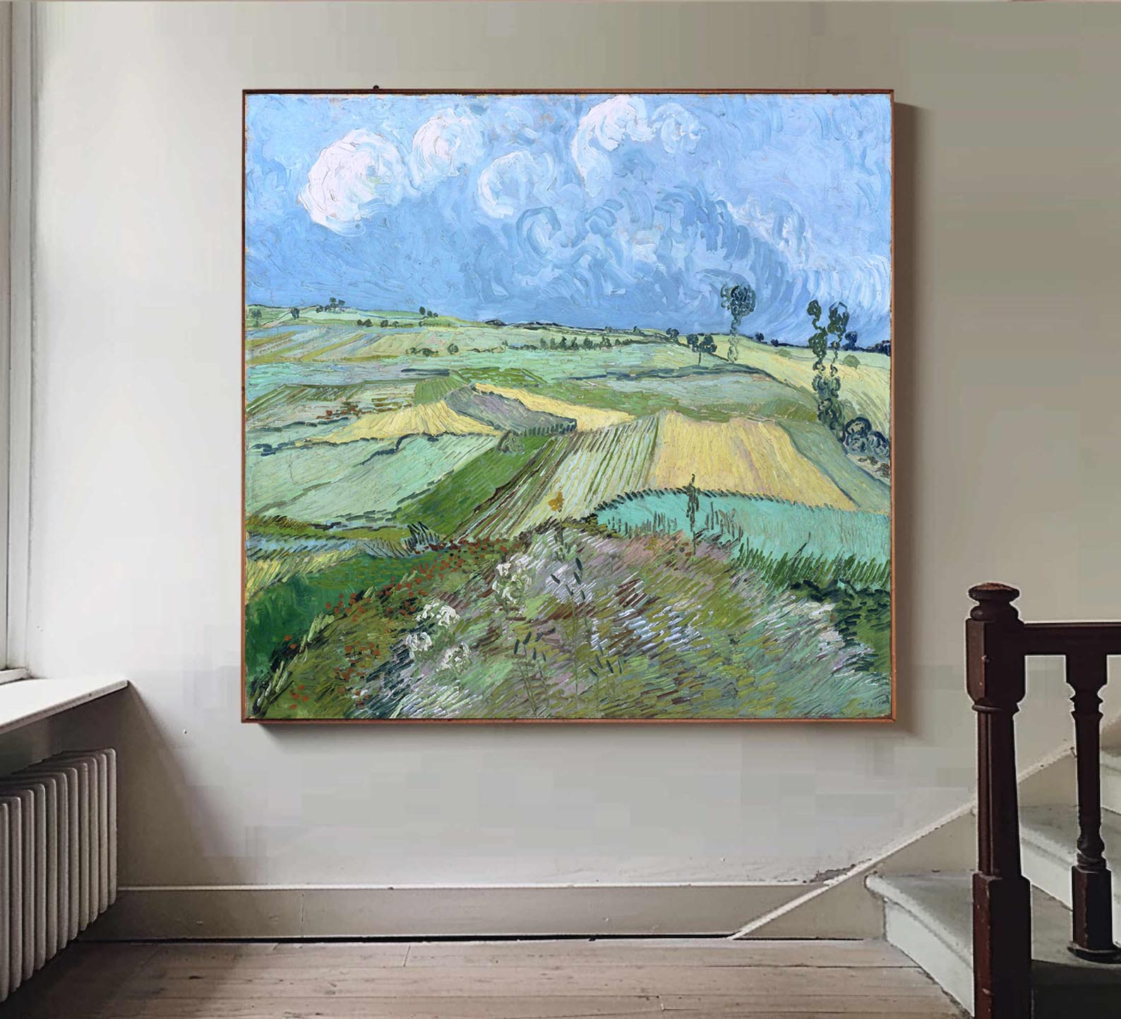 Landscape at Auvers in the Rain, Vincent Van Gogh Inspired #BGA 105