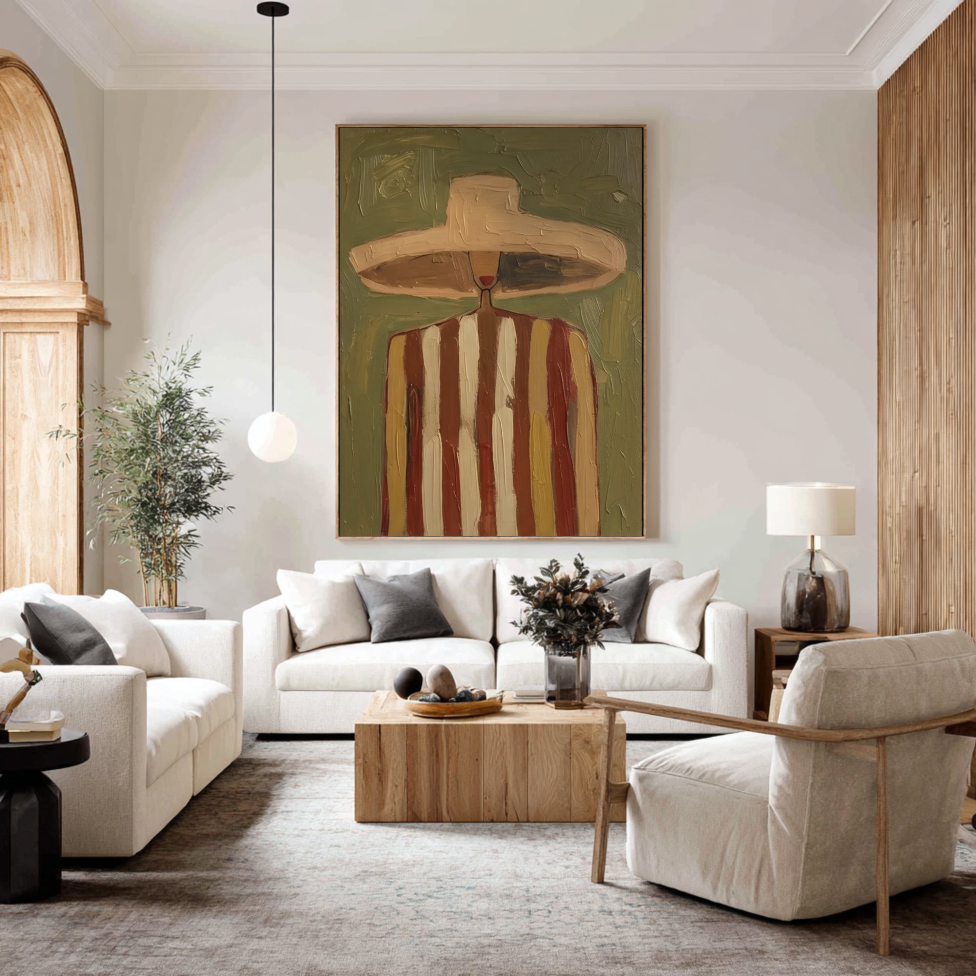 Large Modern Figurative Painting Fashion Inspired Wall Decor