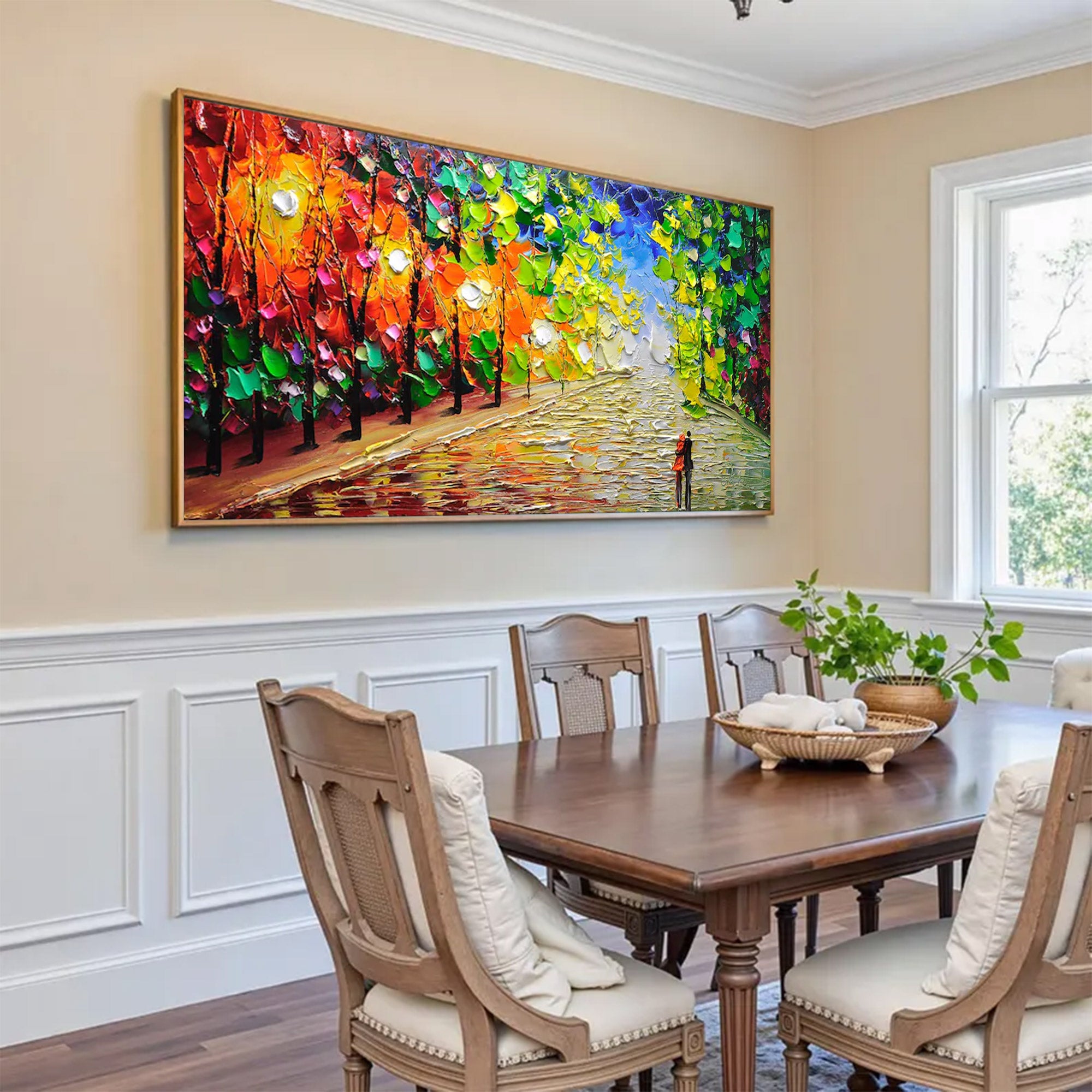 Large Modern Textured Blue Landscape | MuroArt #WGA 038