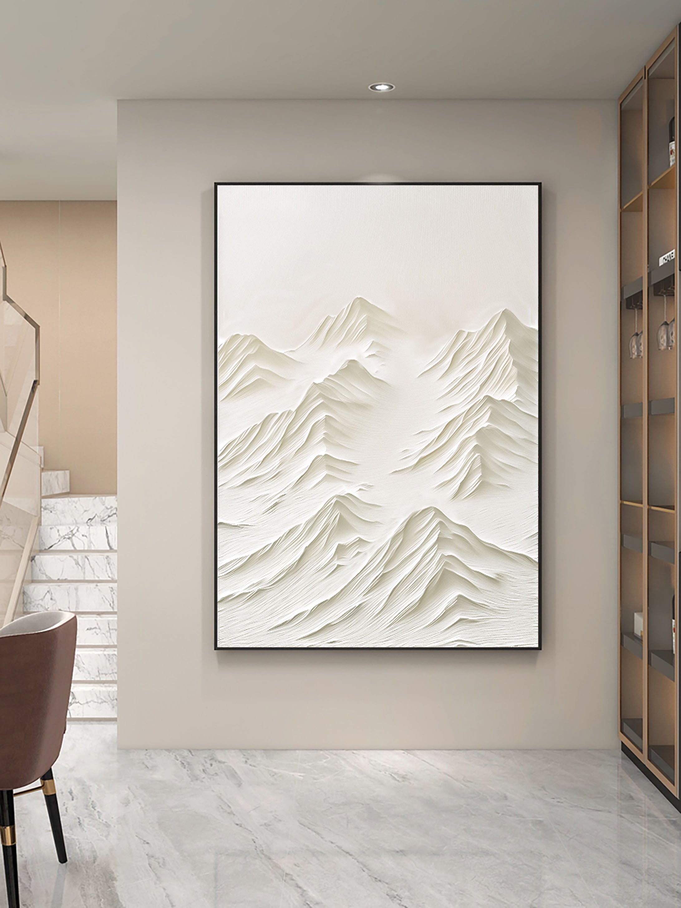 White Minimalist Painting #WM 037
