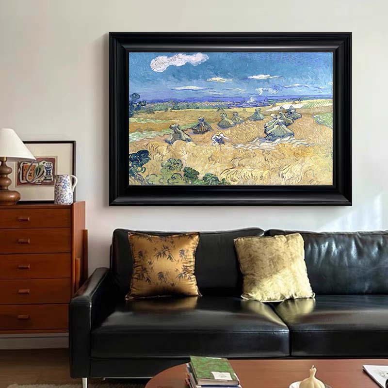 Wheat Stacks with Reaper, Vincent Van Gogh Inspired #BGA 106
