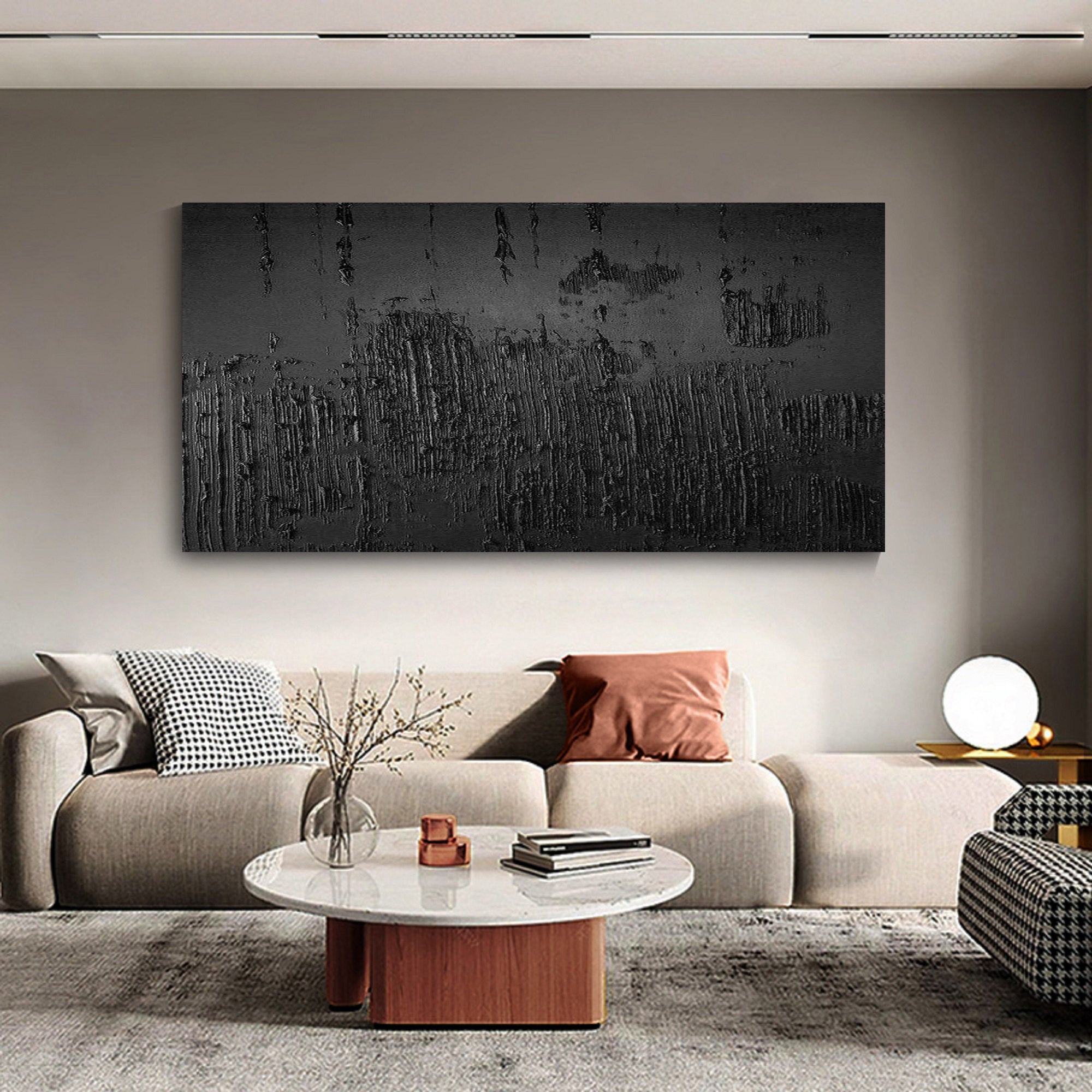Black Minimalist Painting #BM 044