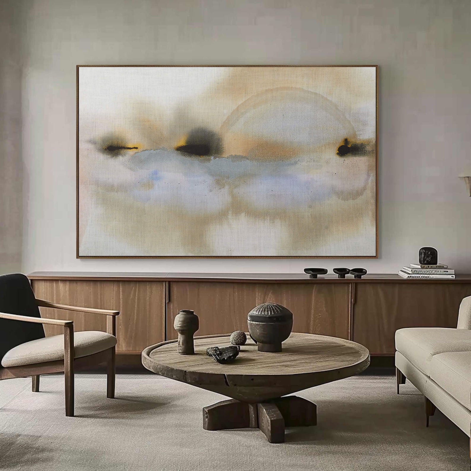 Earth Tones Landscape Abstraction, Modern Wall Art #BGA 111