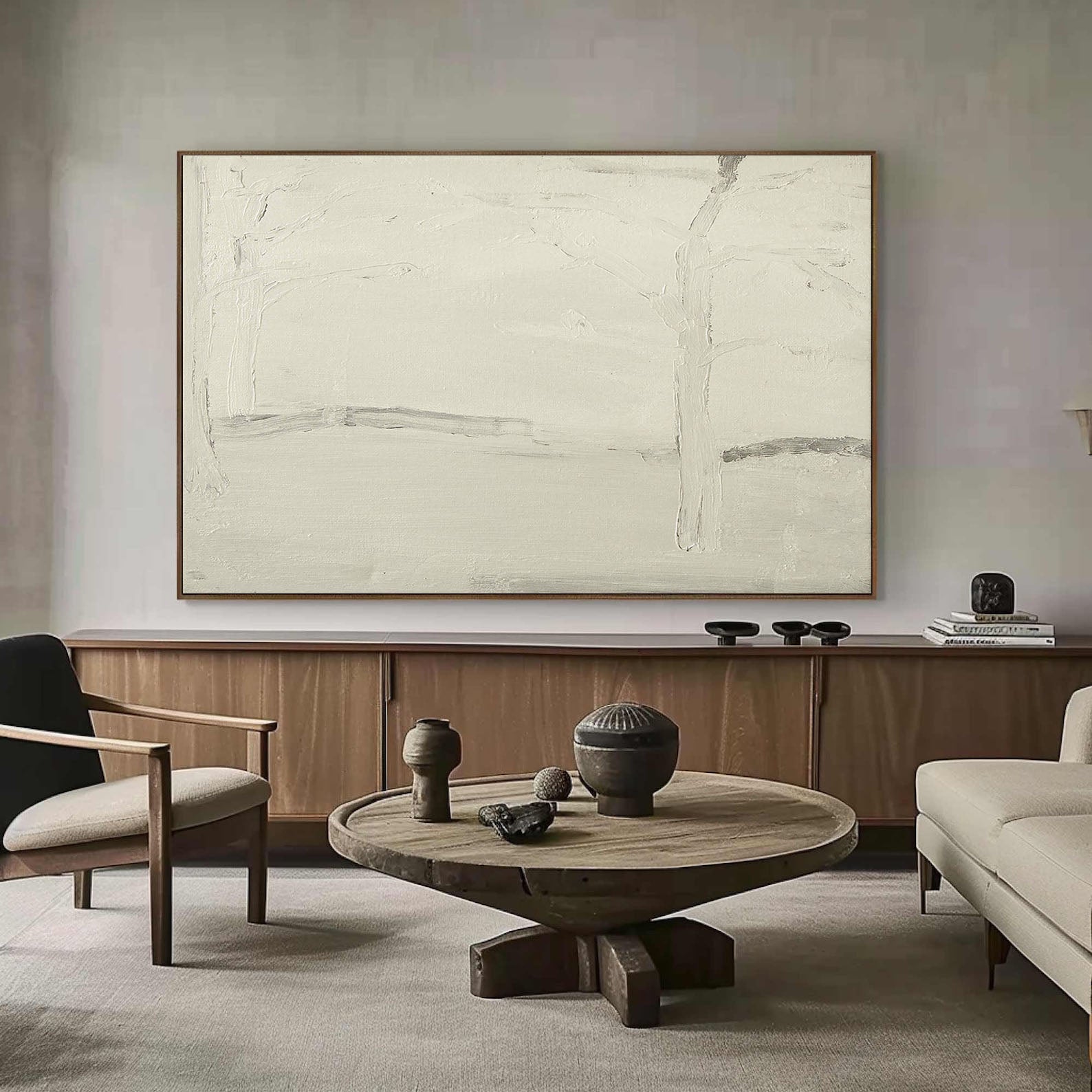 Subtle Gray Line Abstraction, Minimalist Wall Art #BGA 115