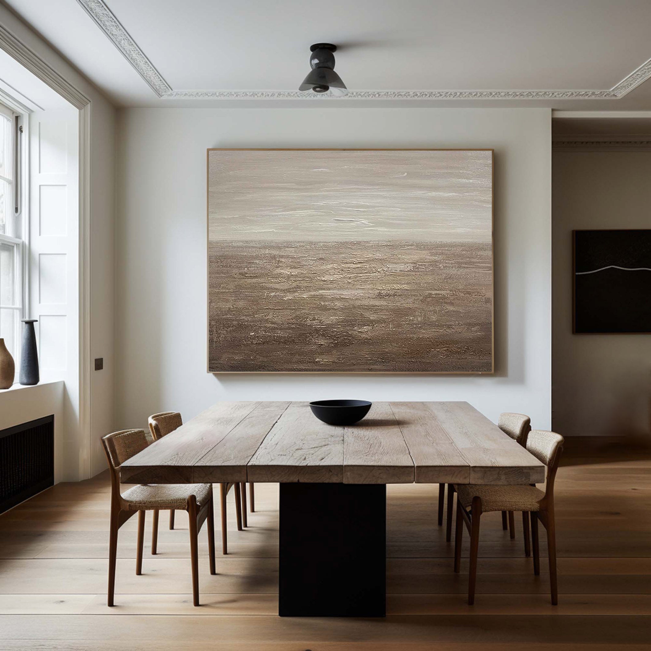 Beige & Brown Abstract Painting #BBA 013