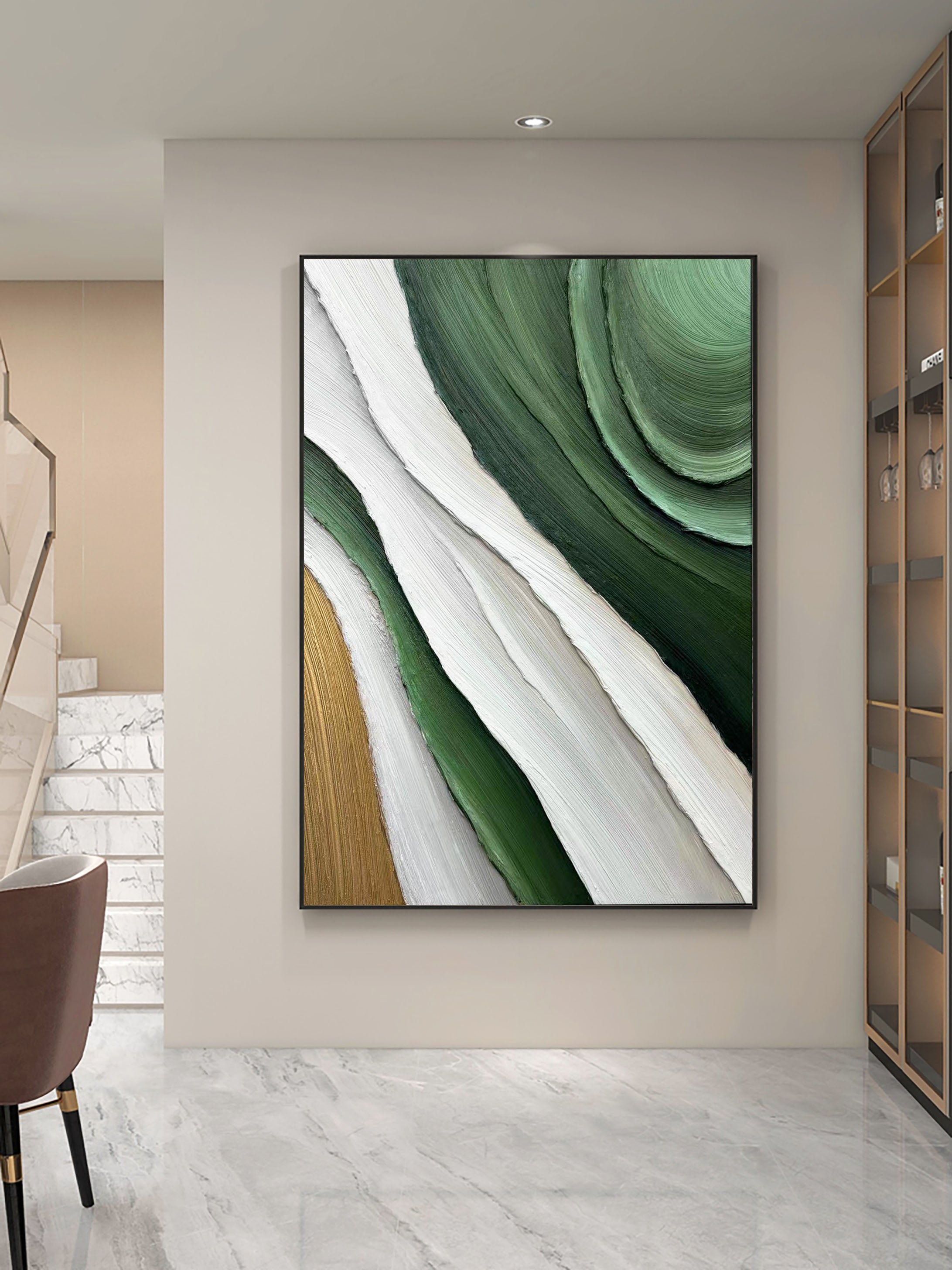 Green Minimalist Painting #GM 013