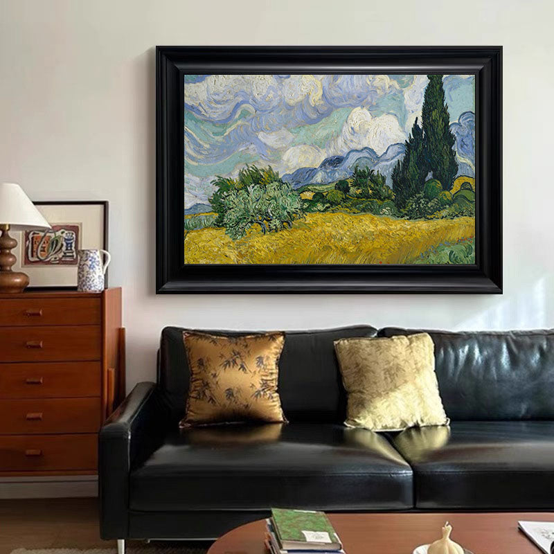 Wheat Field with Cypresses, Van Gogh Inspired Wall Art #BGA 108