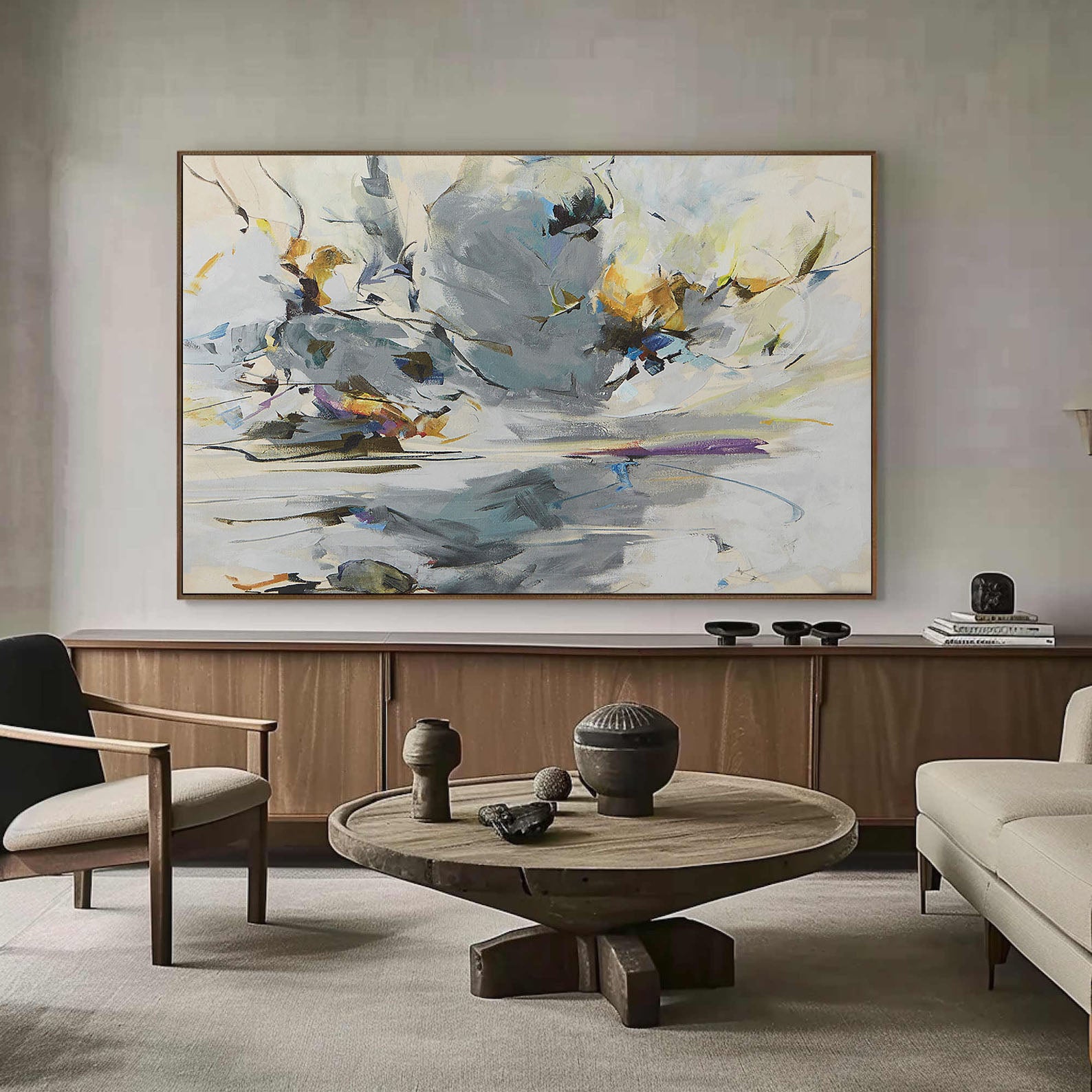 The Birds Of Wonder In the Auspicious Sky, Abstract Wall Art #BGA 109