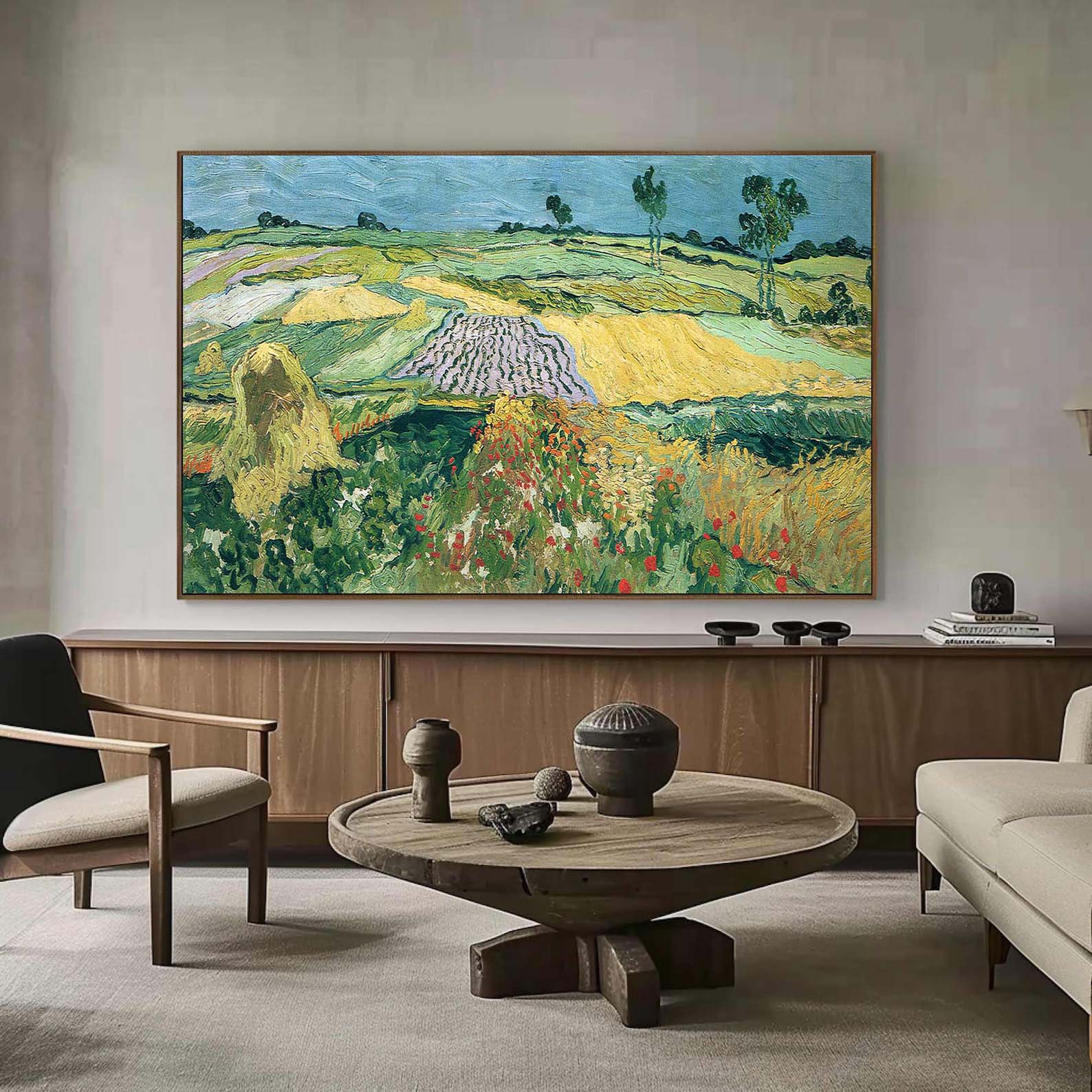 Landscape at Auvers at Twilight, Vincent Van Gogh Inspired #BGA 107