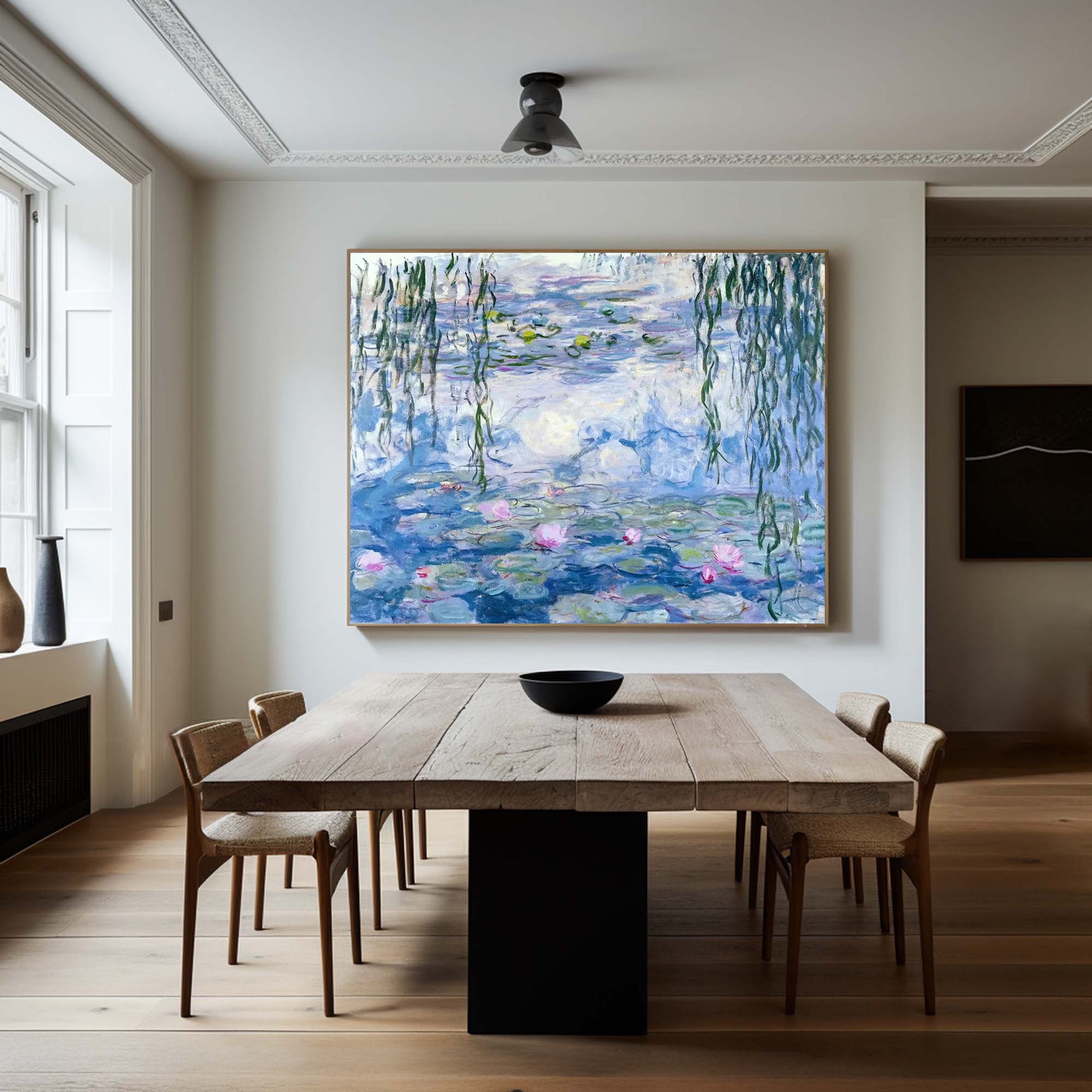 Willow & Lilies: Monet-Esque Water Garden Wall Art #BGA 193