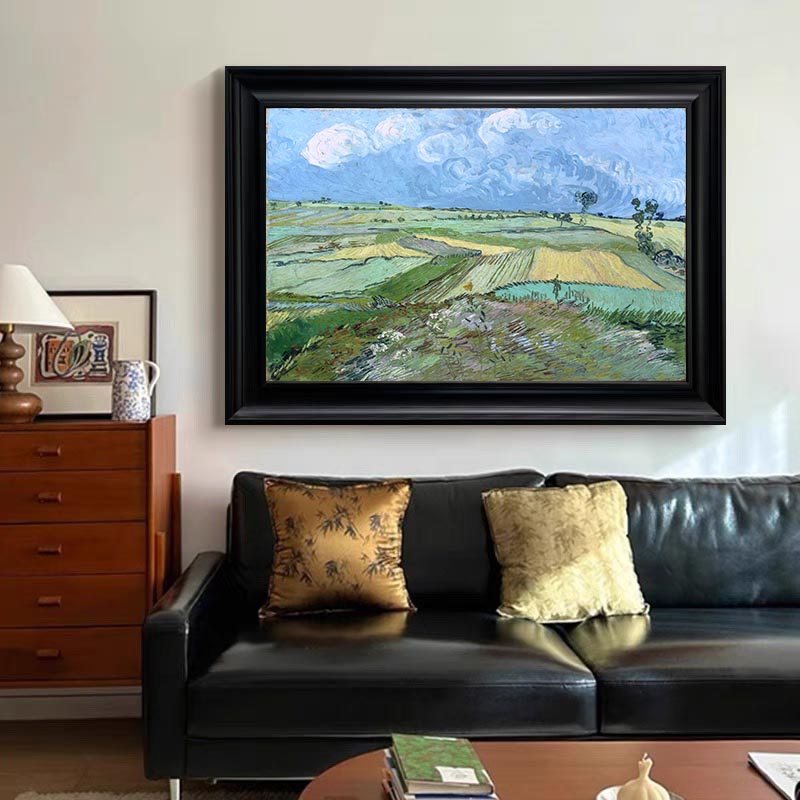 Landscape at Auvers in the Rain, Vincent Van Gogh Inspired #BGA 105