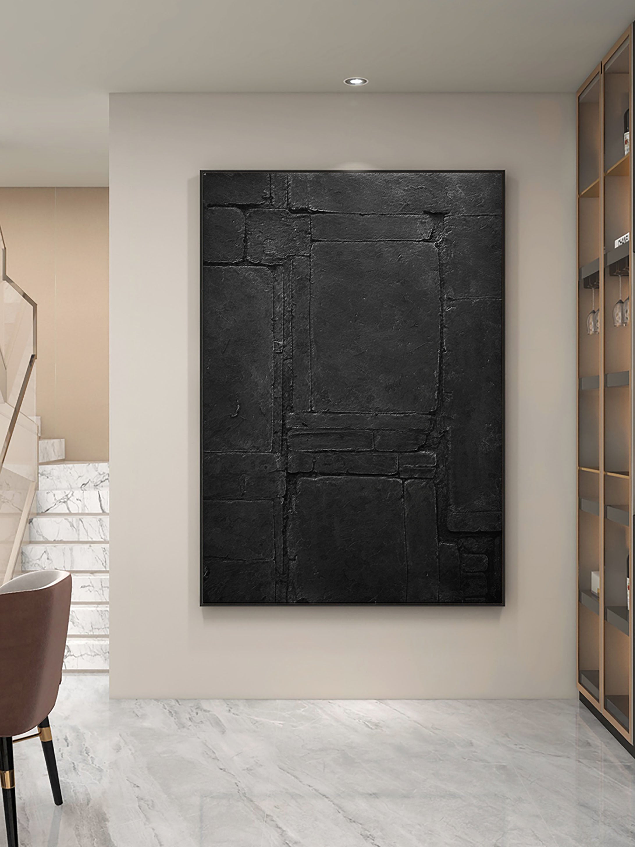 Black Minimalist Painting #BM 071