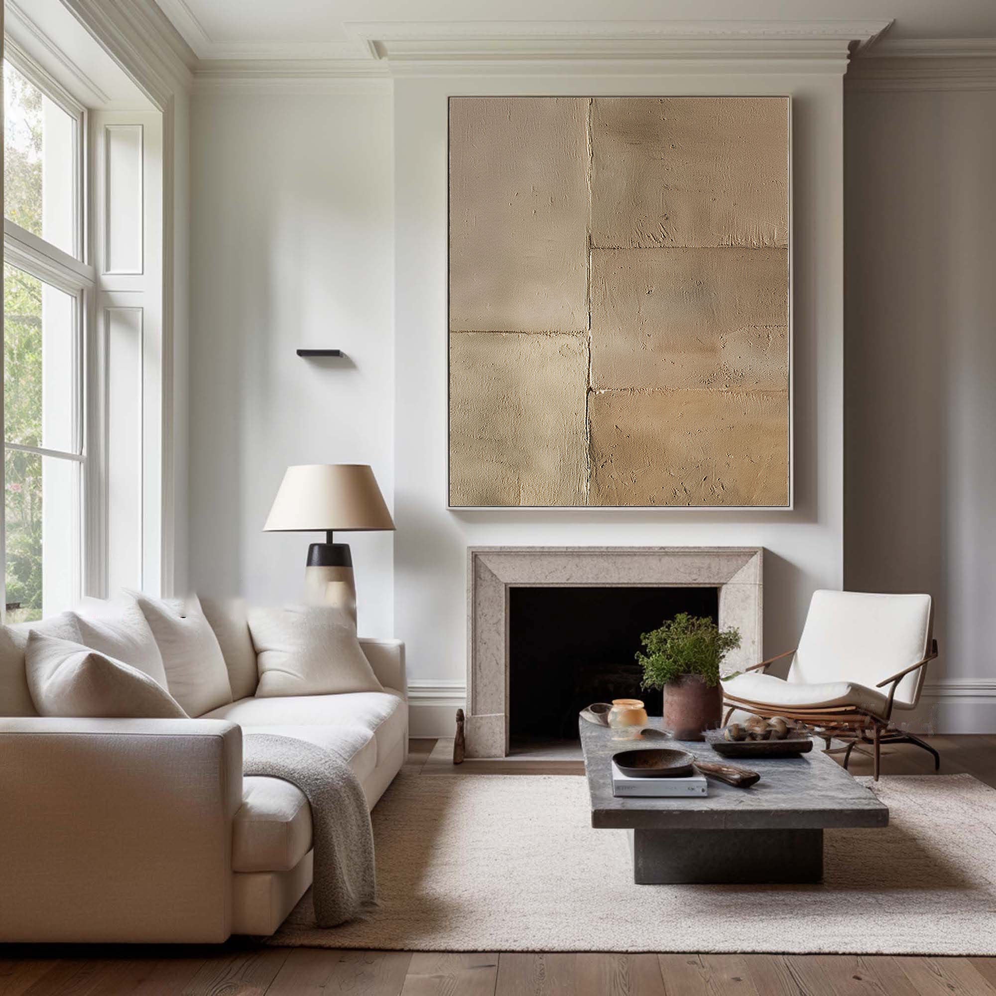 Beige & Brown Abstract Painting #BBA 063