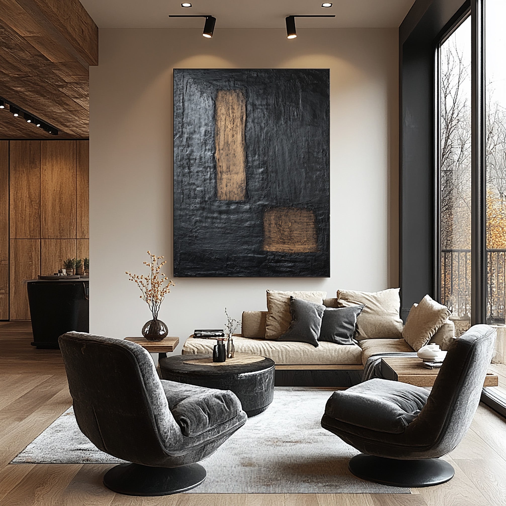 Gold and Black Artwork | Rich Textures #BBA 096