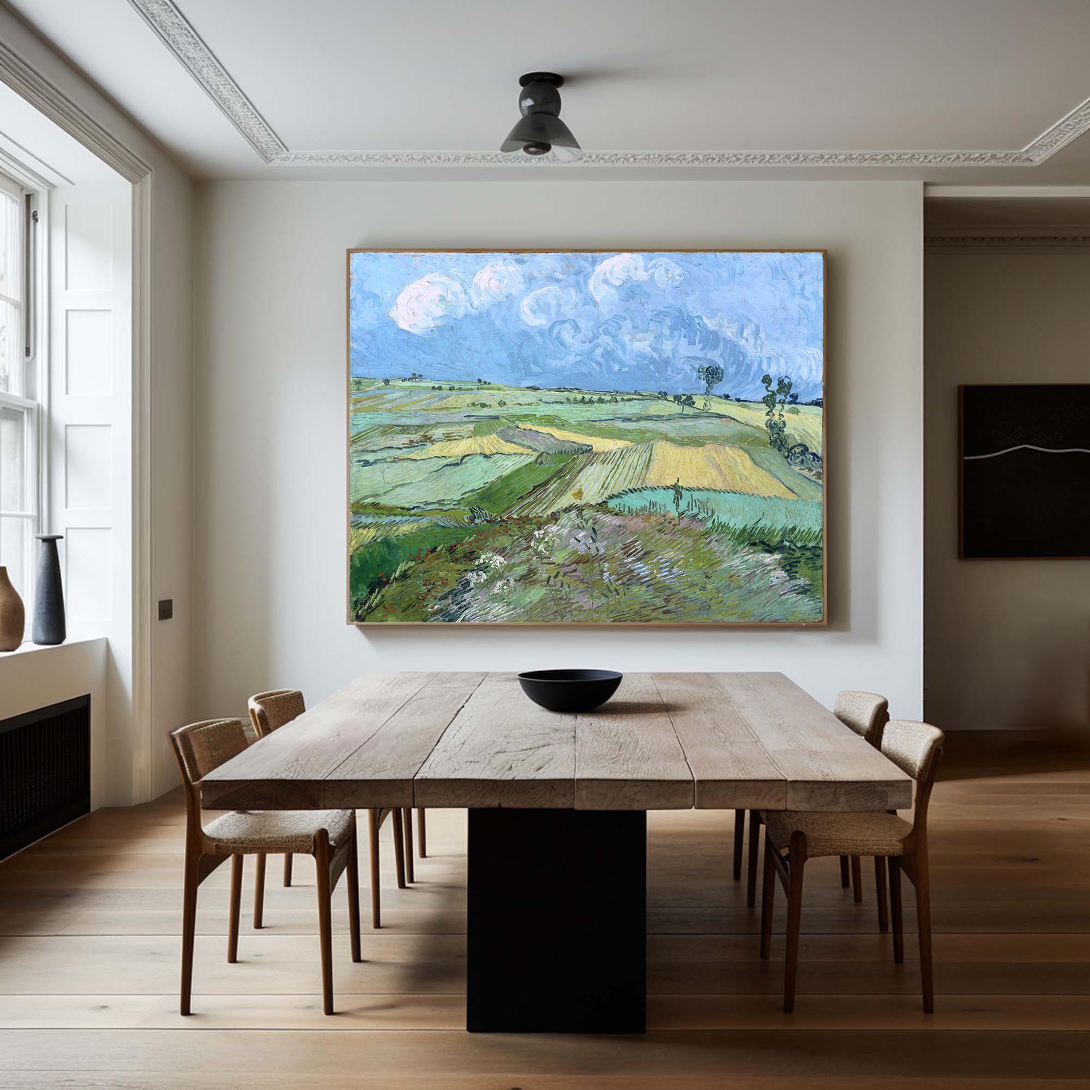 Landscape at Auvers in the Rain, Vincent Van Gogh Inspired #BGA 105