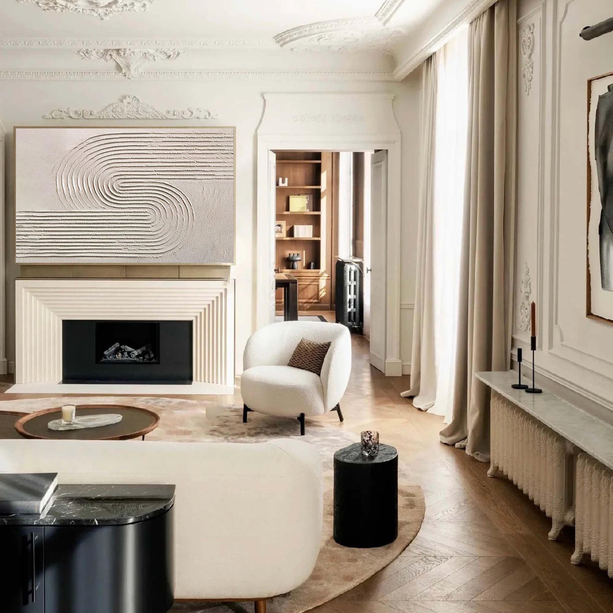 Beige & Brown Minimalist Painting #BBM 031