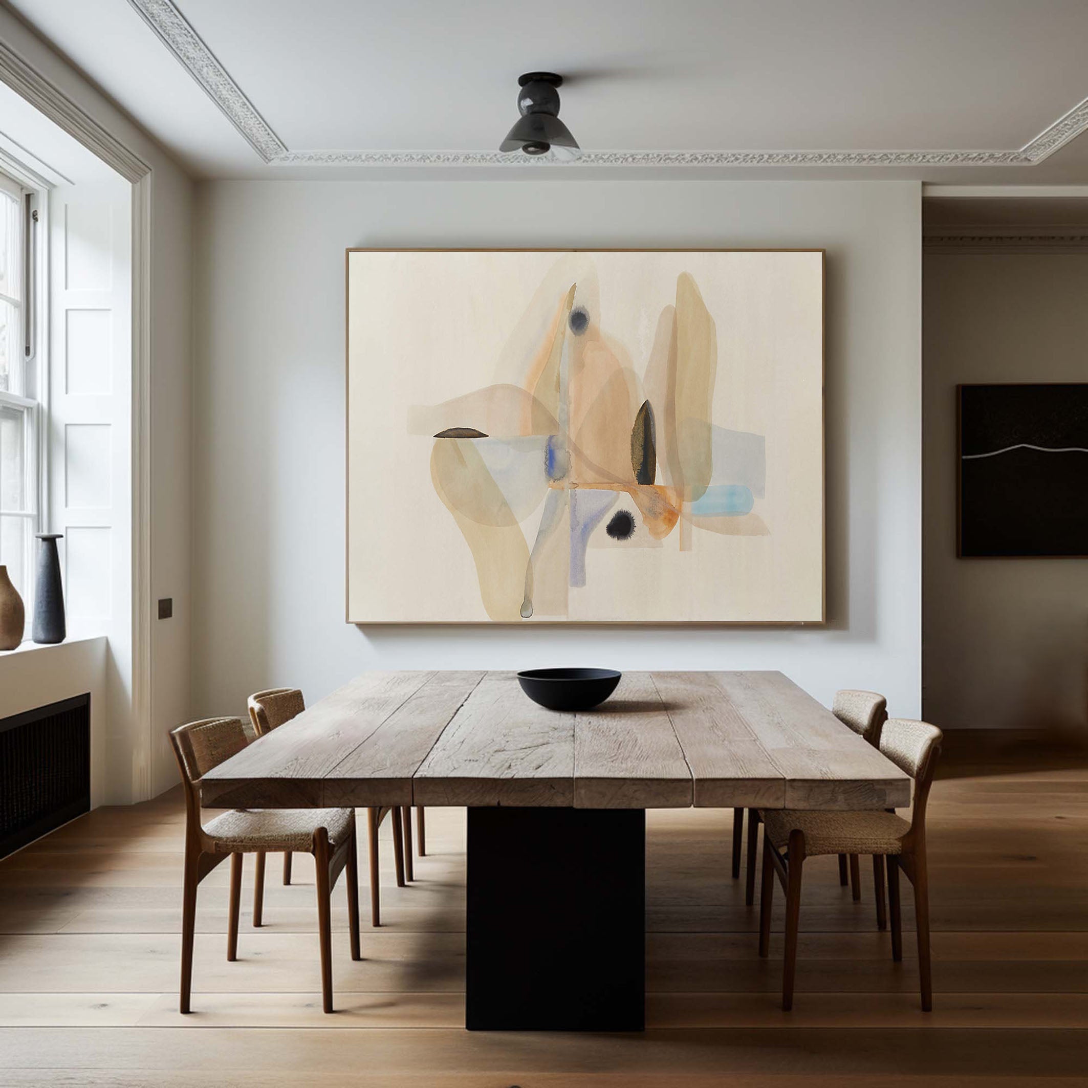 Large Organic Abstraction With Blended Color, Minimalist Art #BGA 117