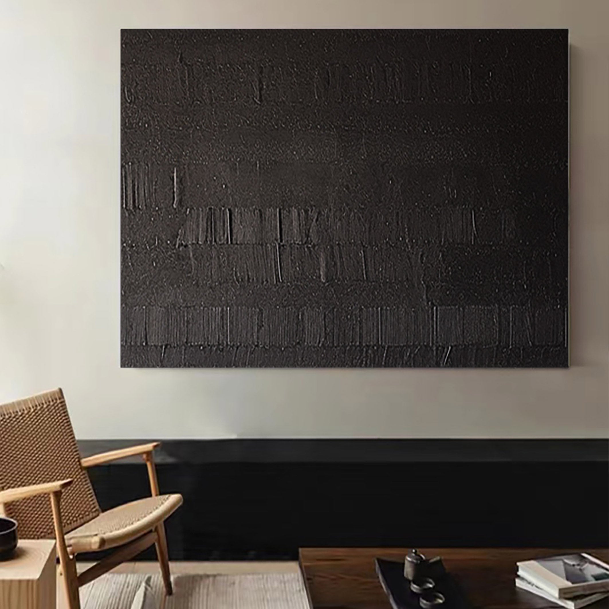 Black Minimalist Painting #BM 014