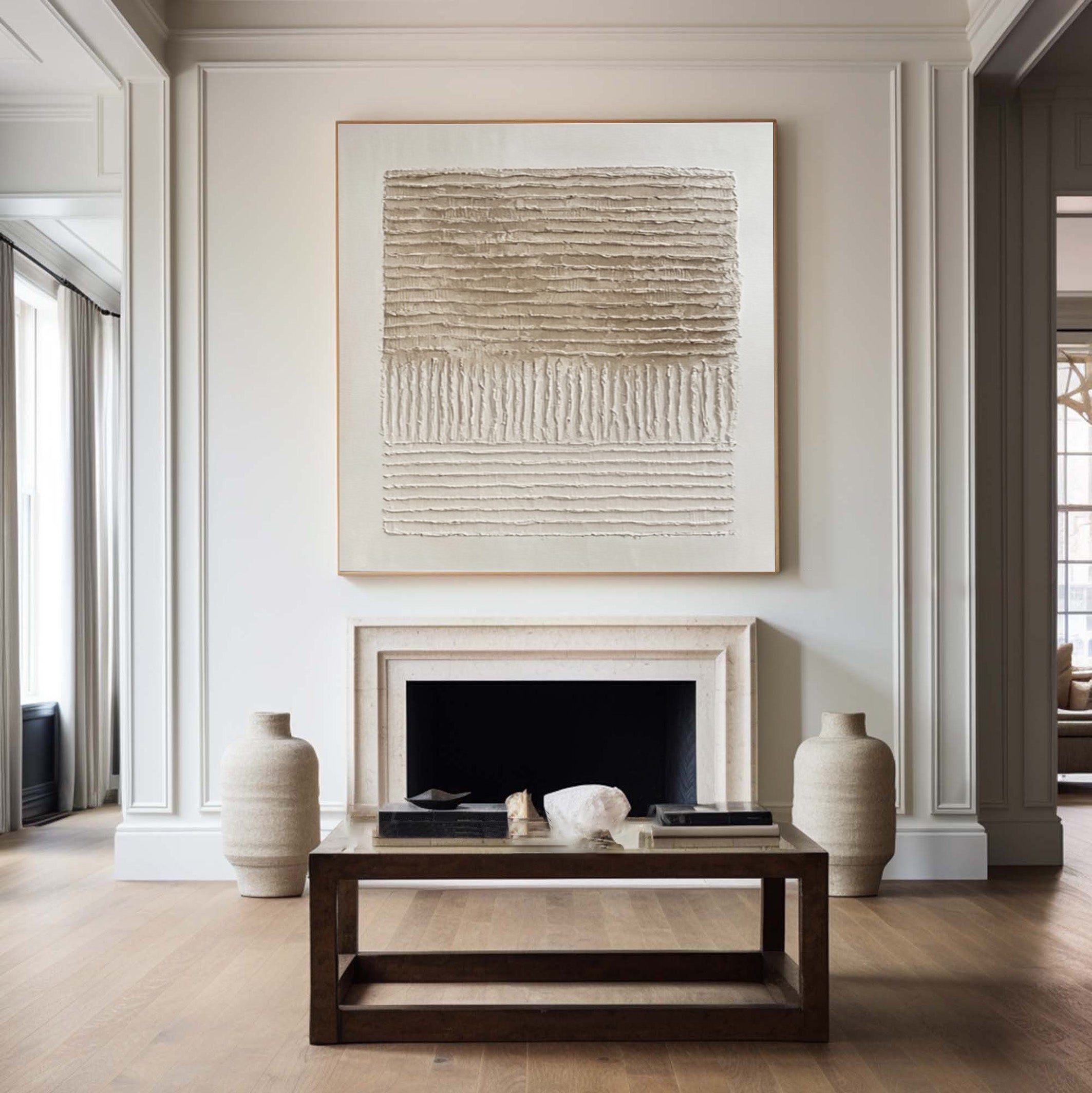 Textured Art with Horizontal and Vertical Rhythms for Decor #BGA 279