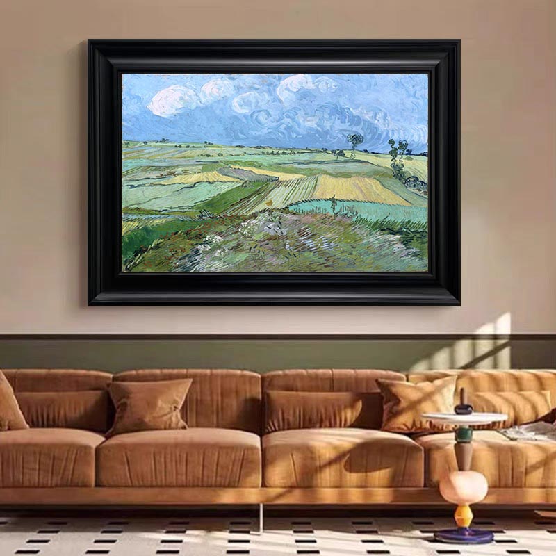 Landscape at Auvers in the Rain, Vincent Van Gogh Inspired #BGA 105