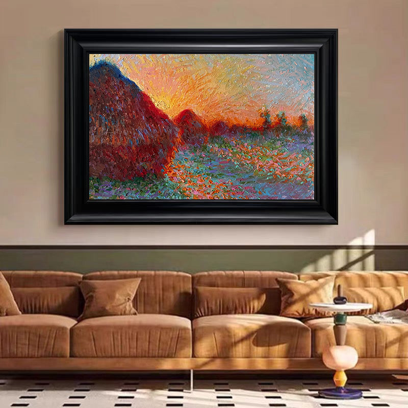 Monet Inspired Landscape, Sunset Palette Art #BGA 185