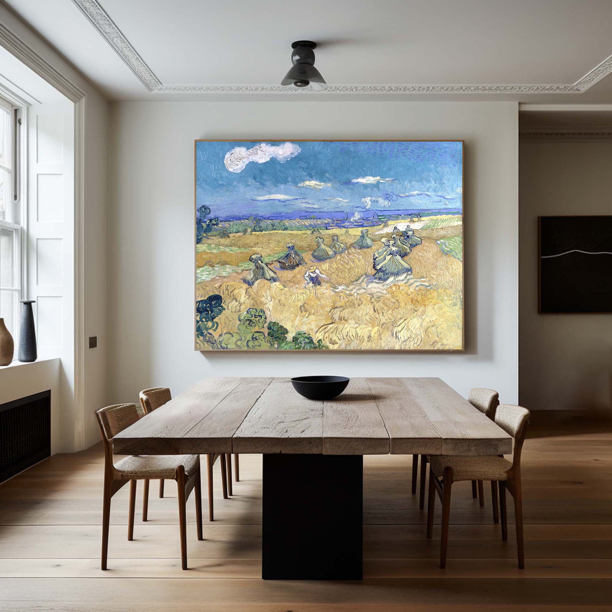 Wheat Stacks with Reaper, Vincent Van Gogh Inspired #BGA 106