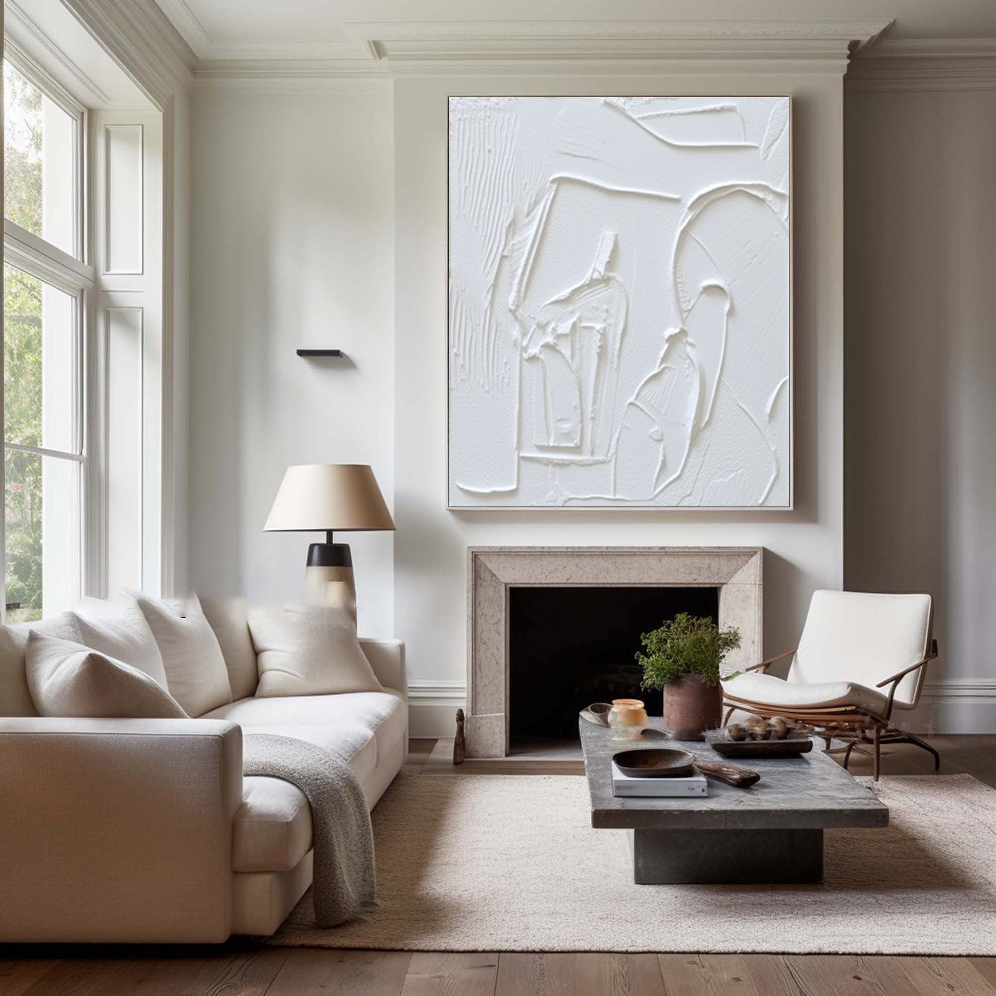 White Minimalist Painting #WM 033