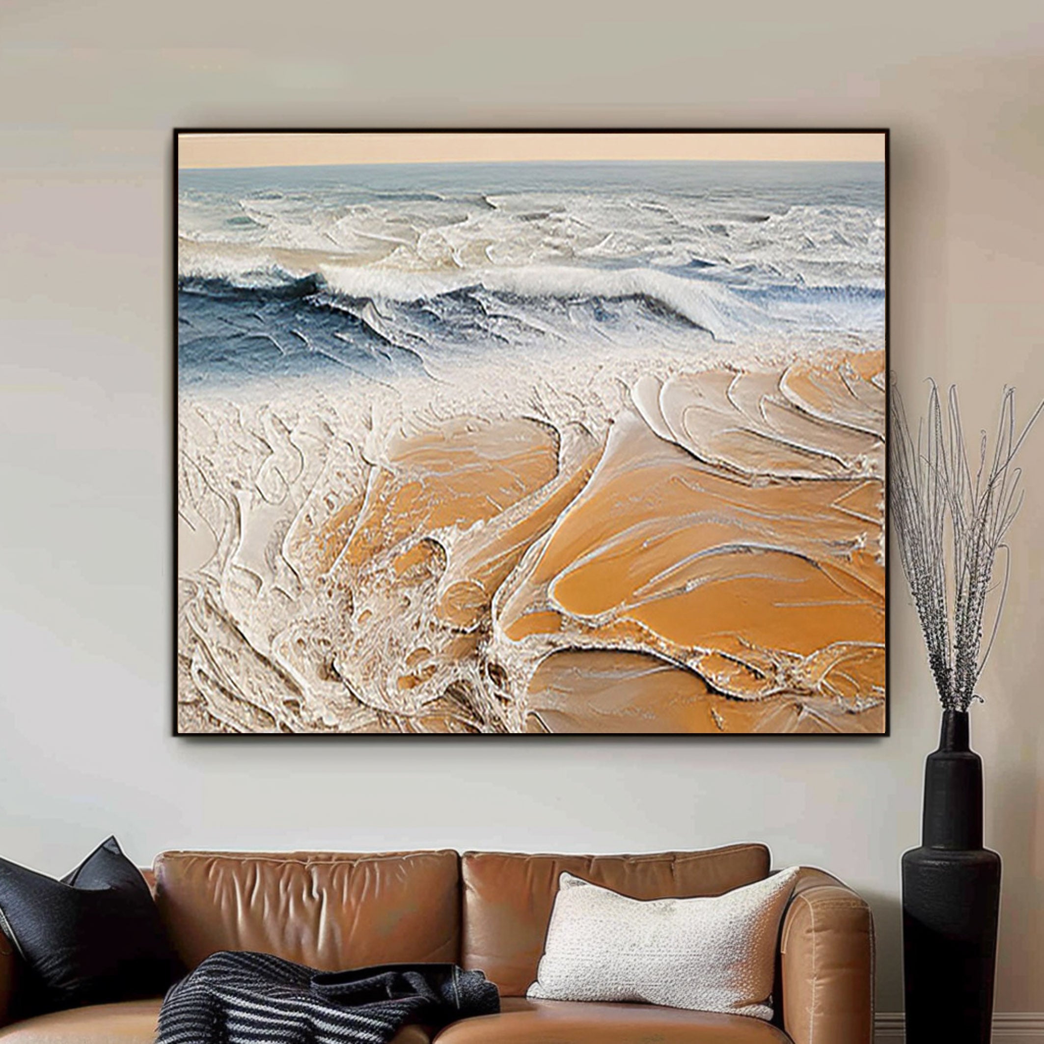 Beige & Brown Minimalist Painting #BBM 016