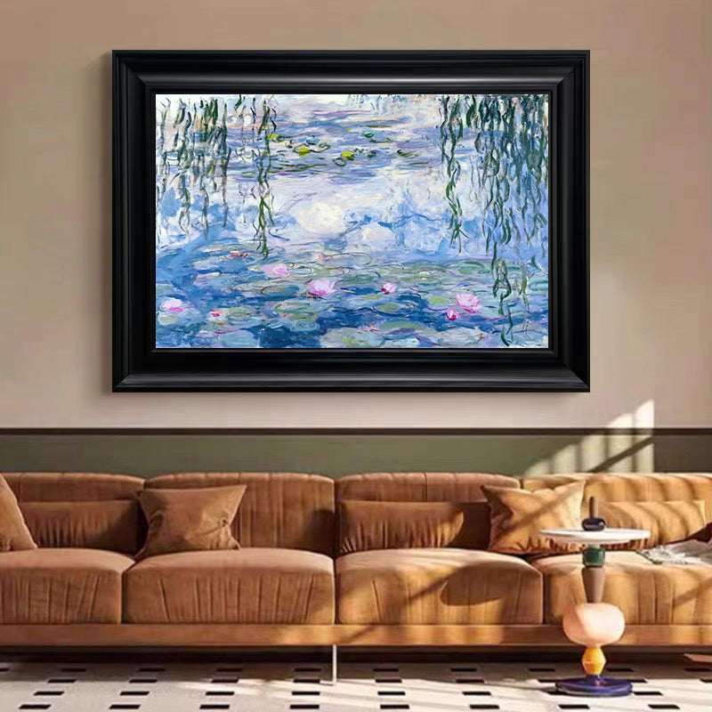 Willow & Lilies: Monet-Esque Water Garden Wall Art #BGA 193
