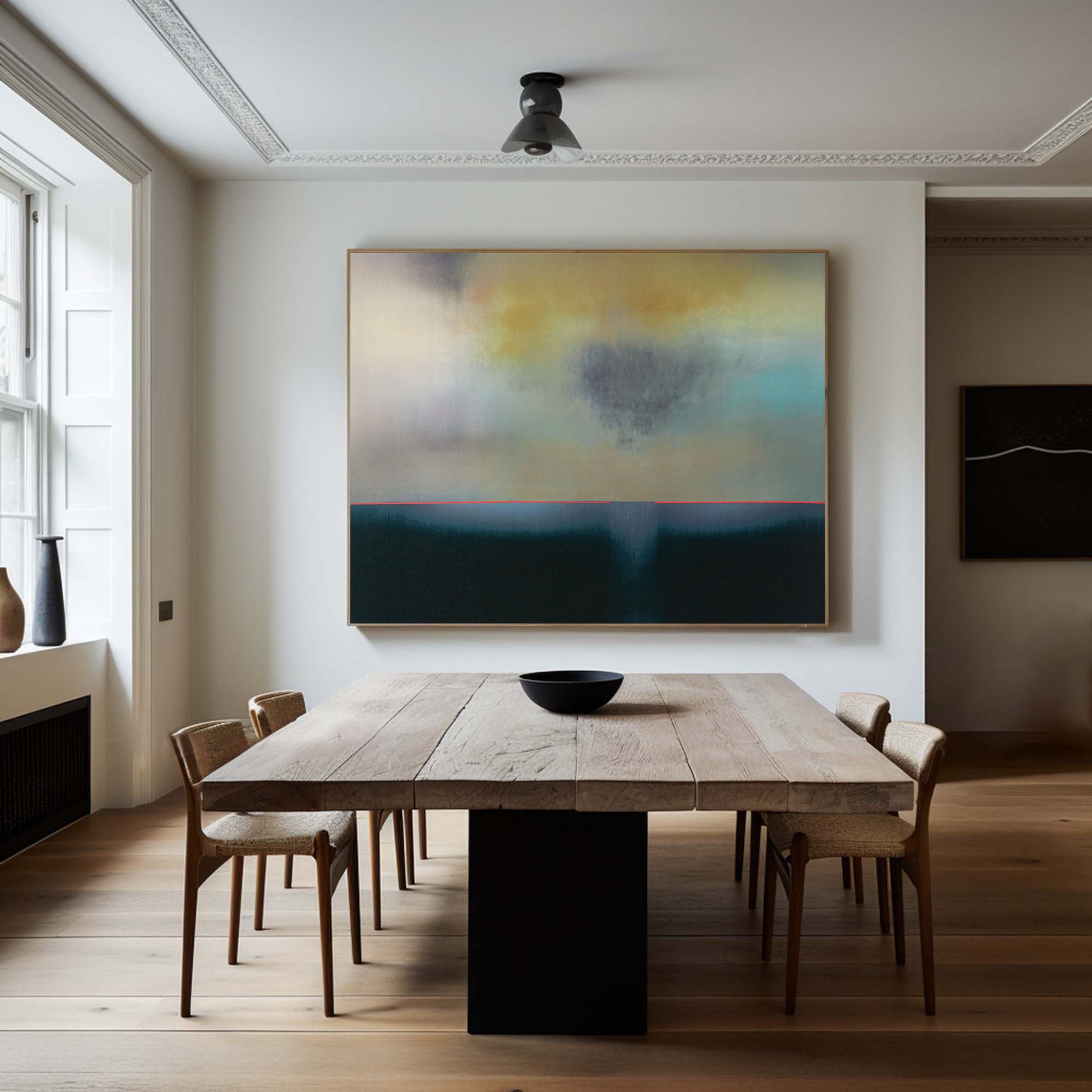 Subtle Color Layering, Abstract Horizon with Neutral Tones #BGA 122