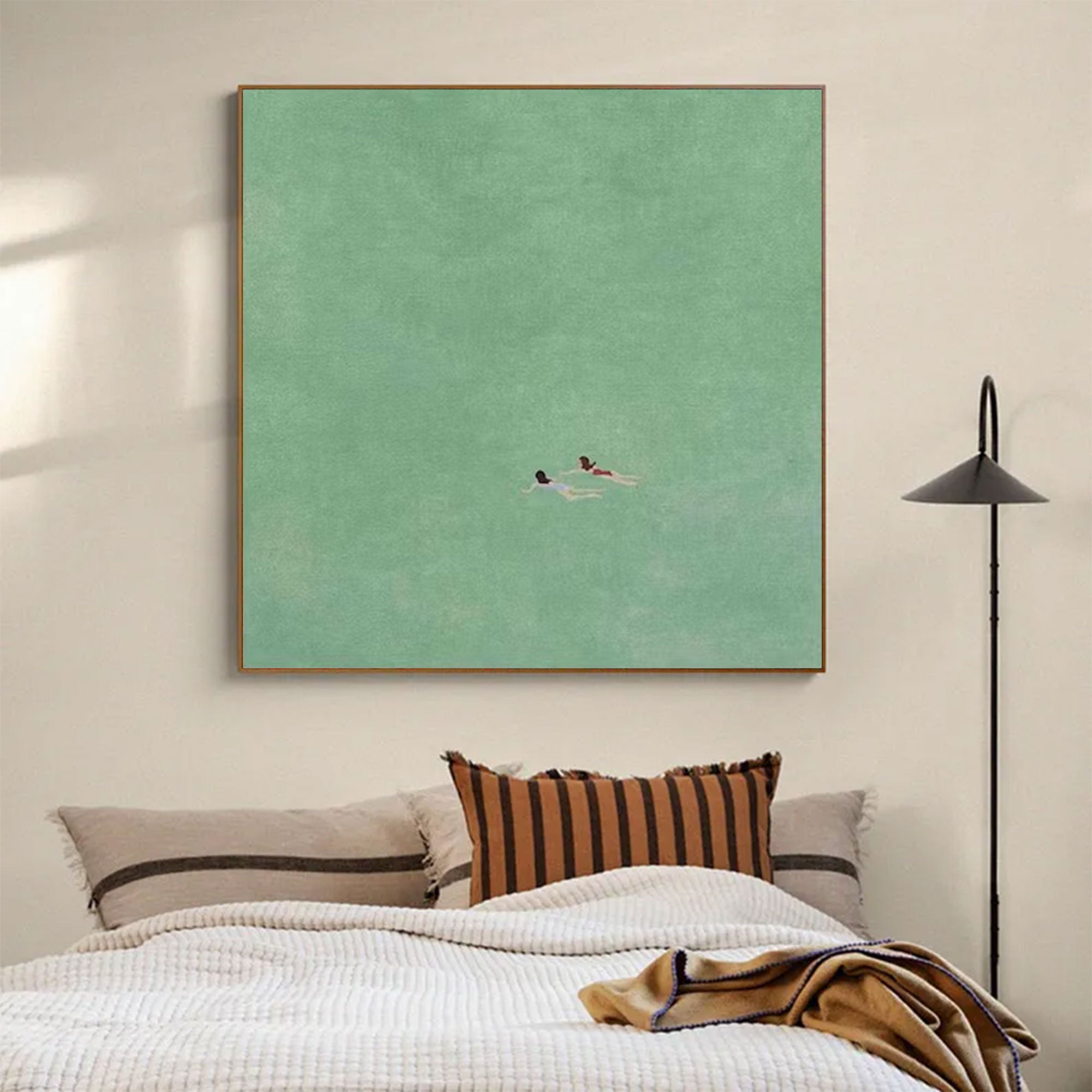 Large Abstract Mint Green Decor | MuroArt #WGA 029