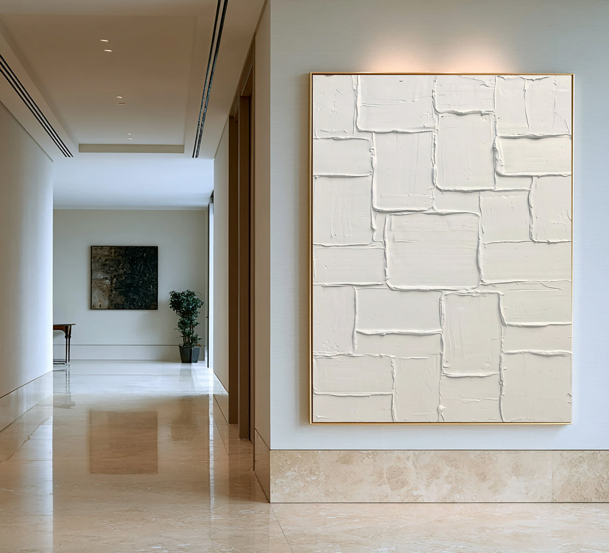 A Study In Layered Geometry Large White Abstract Textured Wall Art Sculptural Relief Modern Interior