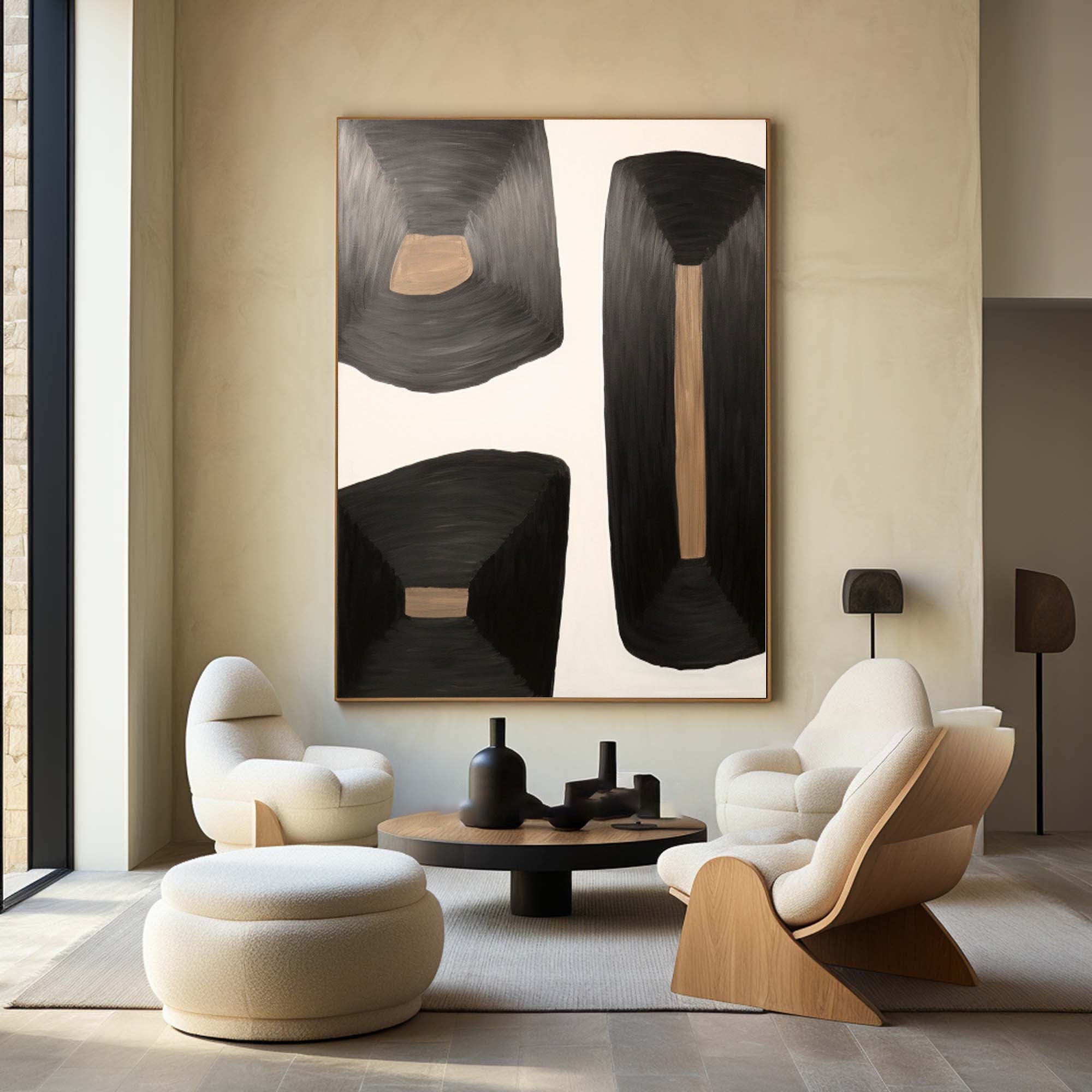 Black & White Abstract Painting #BWA 008